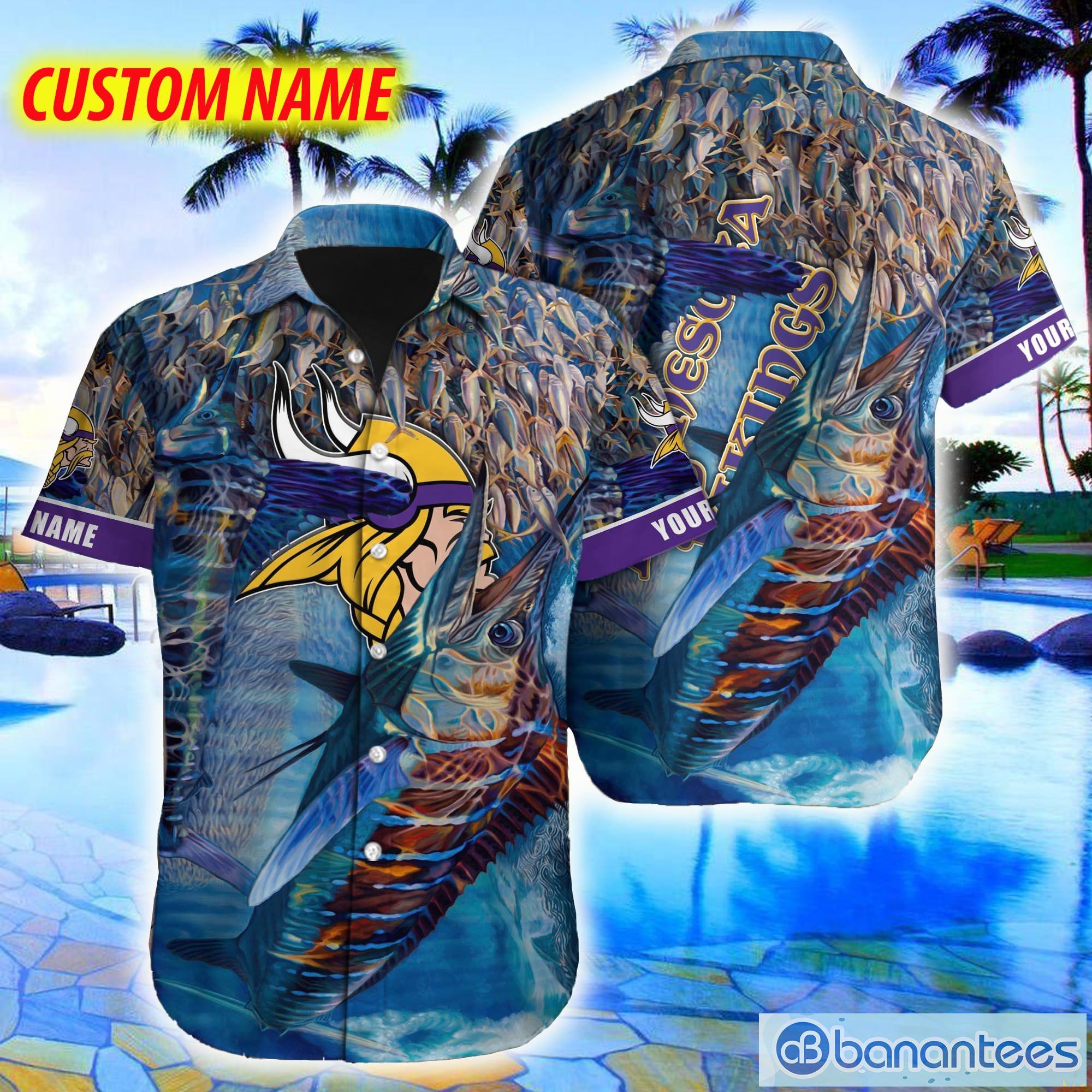 Minnesota Vikings Casual Logo Hawaiian Shorts Gift For Fans