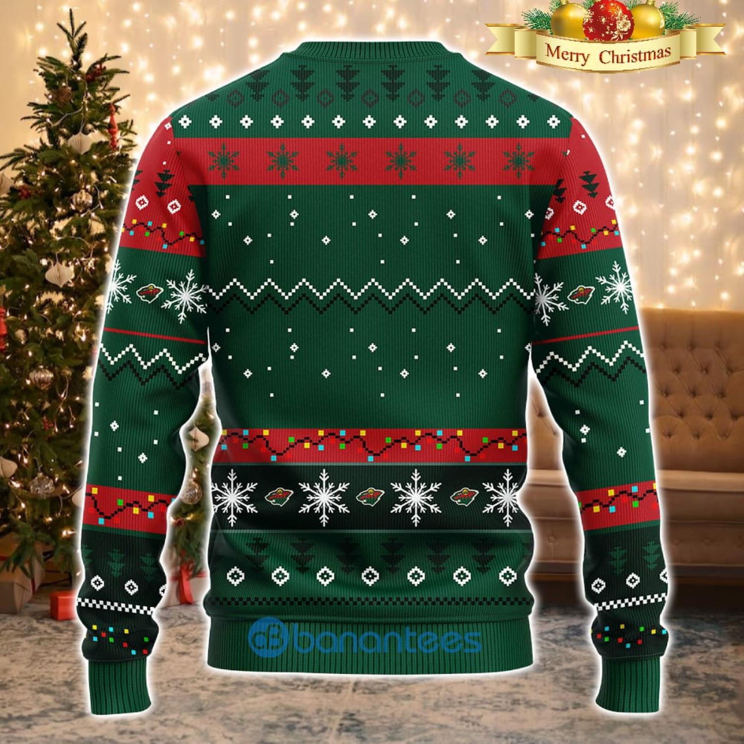 Minnesota Wild NHL Team HoHoHo Mickey Funny Men And Women Christmas Gift 3D Ugly Christmas Sweater Product Photo 1