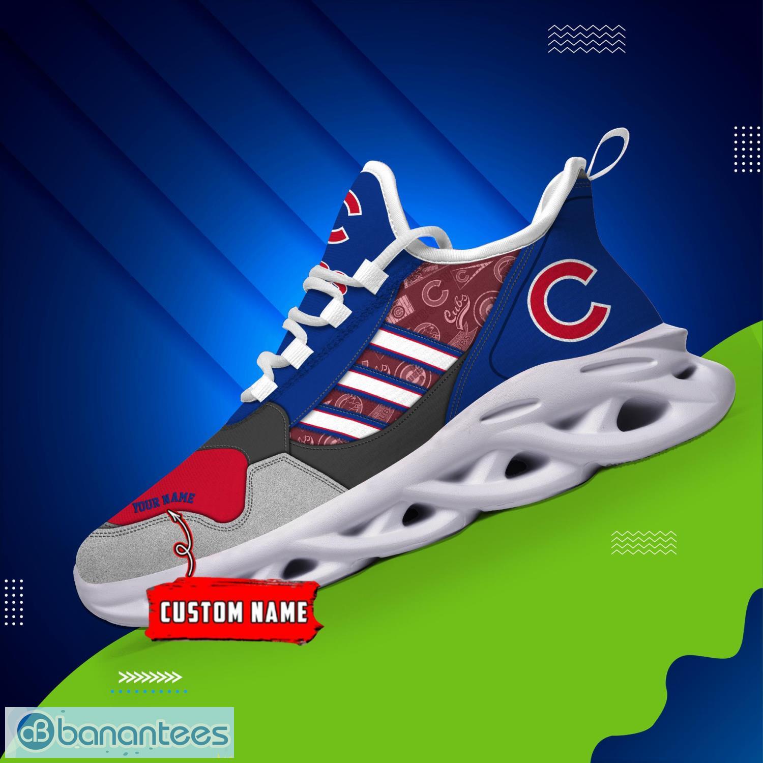 Chicago Cubs Custom Name Personalized Max Soul Sneaker Running