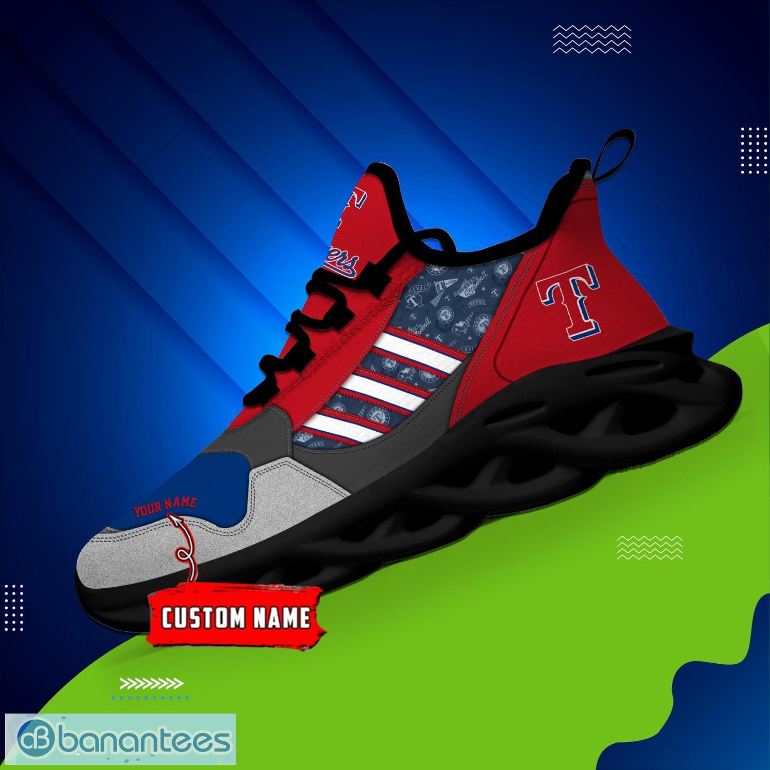 For Fans MLB Texas Rangers Personalized Name Max Soul Sneakers