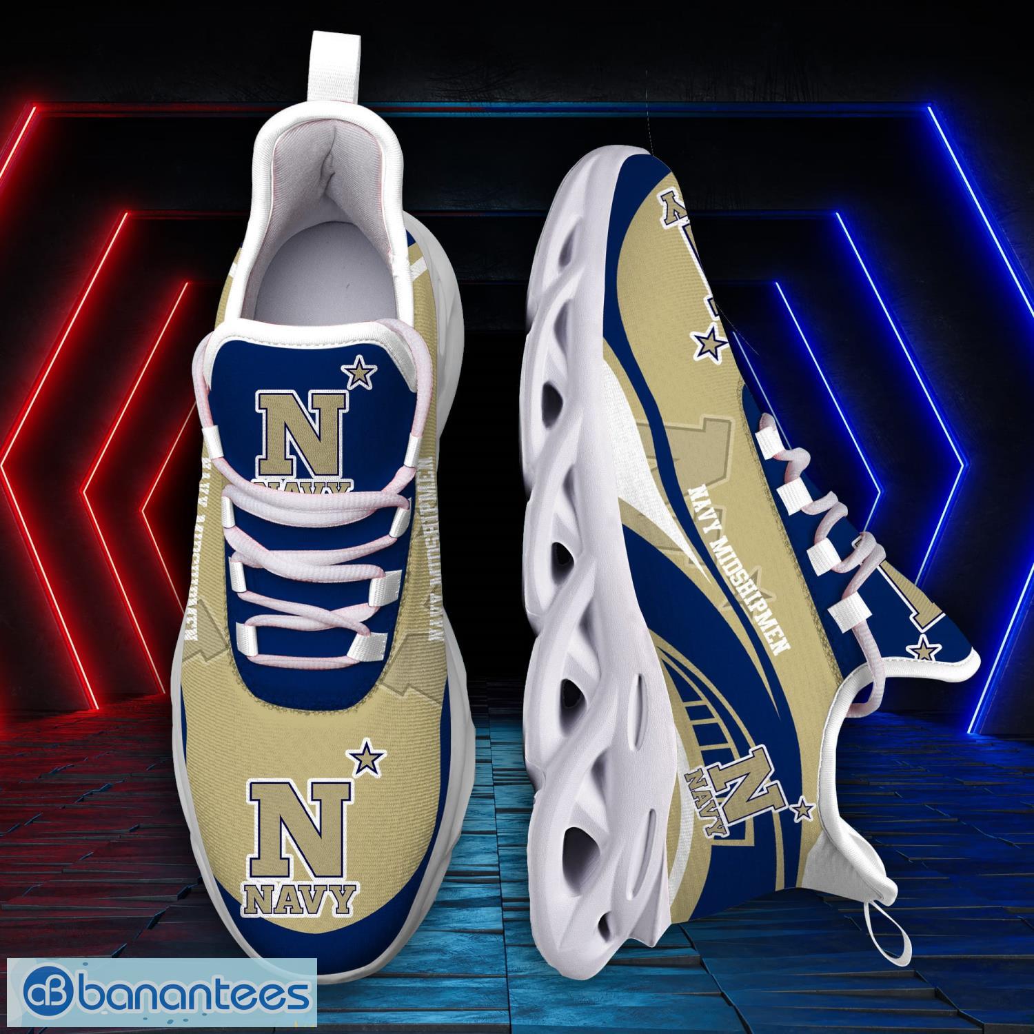 Navy Midshipmen Sneakers Max Soul Sneakers Sport Gift For Men And Women - Navy Midshipmen Sneakers Max Soul Trending Summer 51190_4