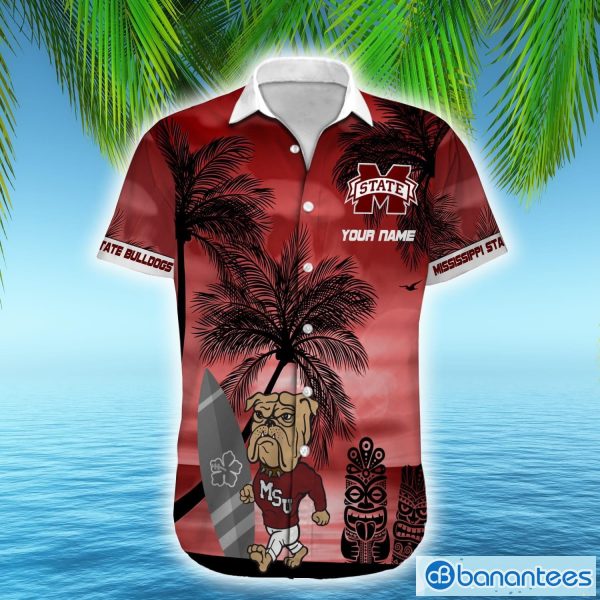 NCAA Mississippi State Bulldogs Hawaiian Shirt Coconut Funny Fans Gift Custom Name Men And Women - Mississippi State Bulldogs NCAA Hawaiian Shirt_2