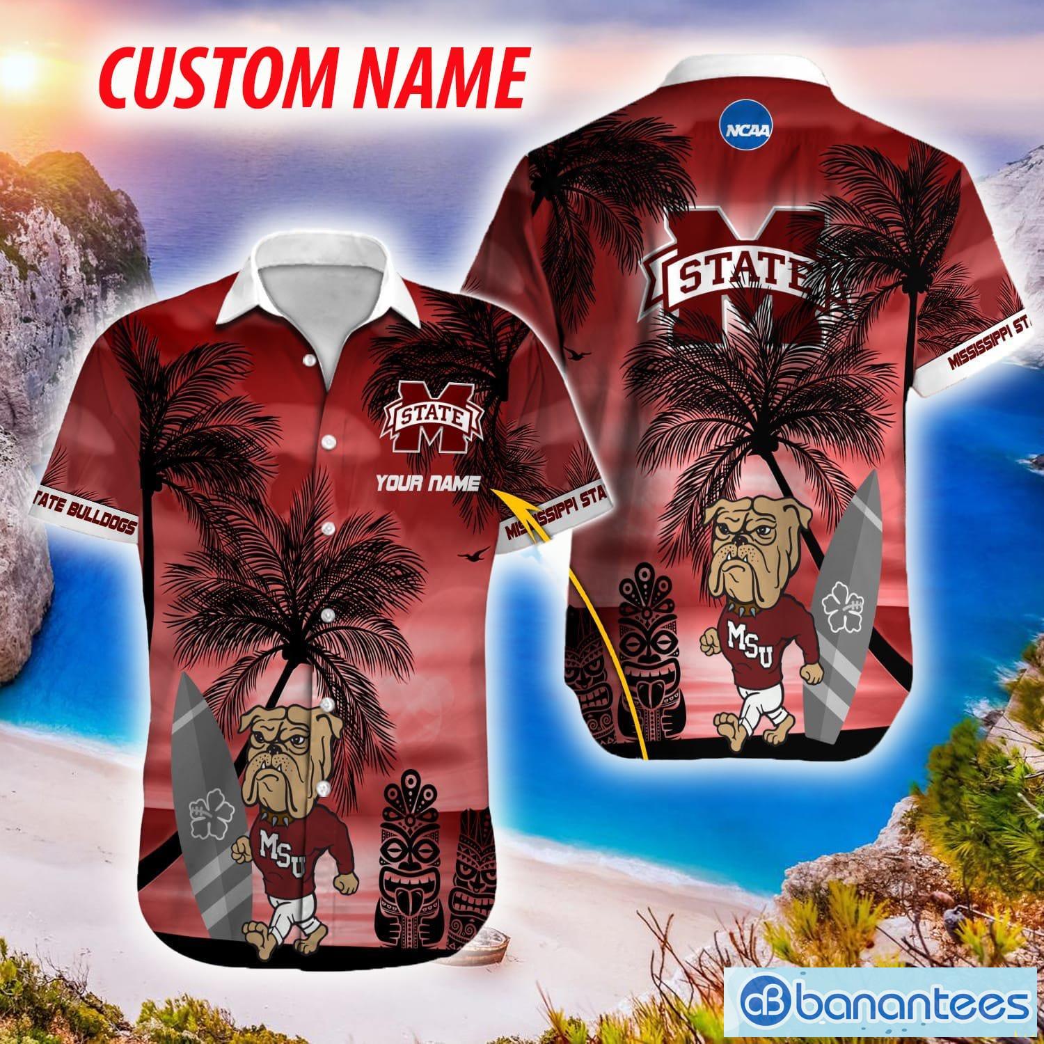 NCAA Mississippi State Bulldogs Hawaiian Shirt Coconut Funny Fans Gift Custom Name Men And Women - Mississippi State Bulldogs NCAA Hawaiian Shirt_1