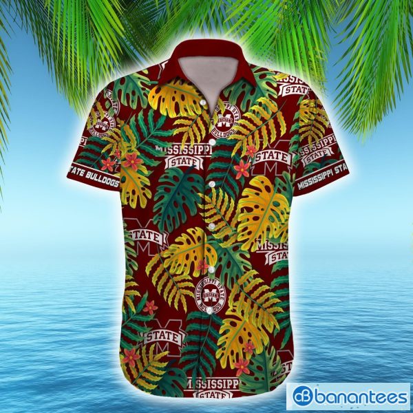 NCAA Mississippi State Bulldogs Hawaiian Shirt Custom Name Leaf Colors For Men And Women - Mississippi State Bulldogs NCAA Hawaiian Shirt_2