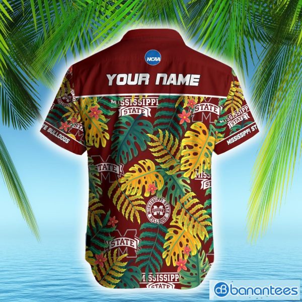 NCAA Mississippi State Bulldogs Hawaiian Shirt Custom Name Leaf Colors For Men And Women - Mississippi State Bulldogs NCAA Hawaiian Shirt_3