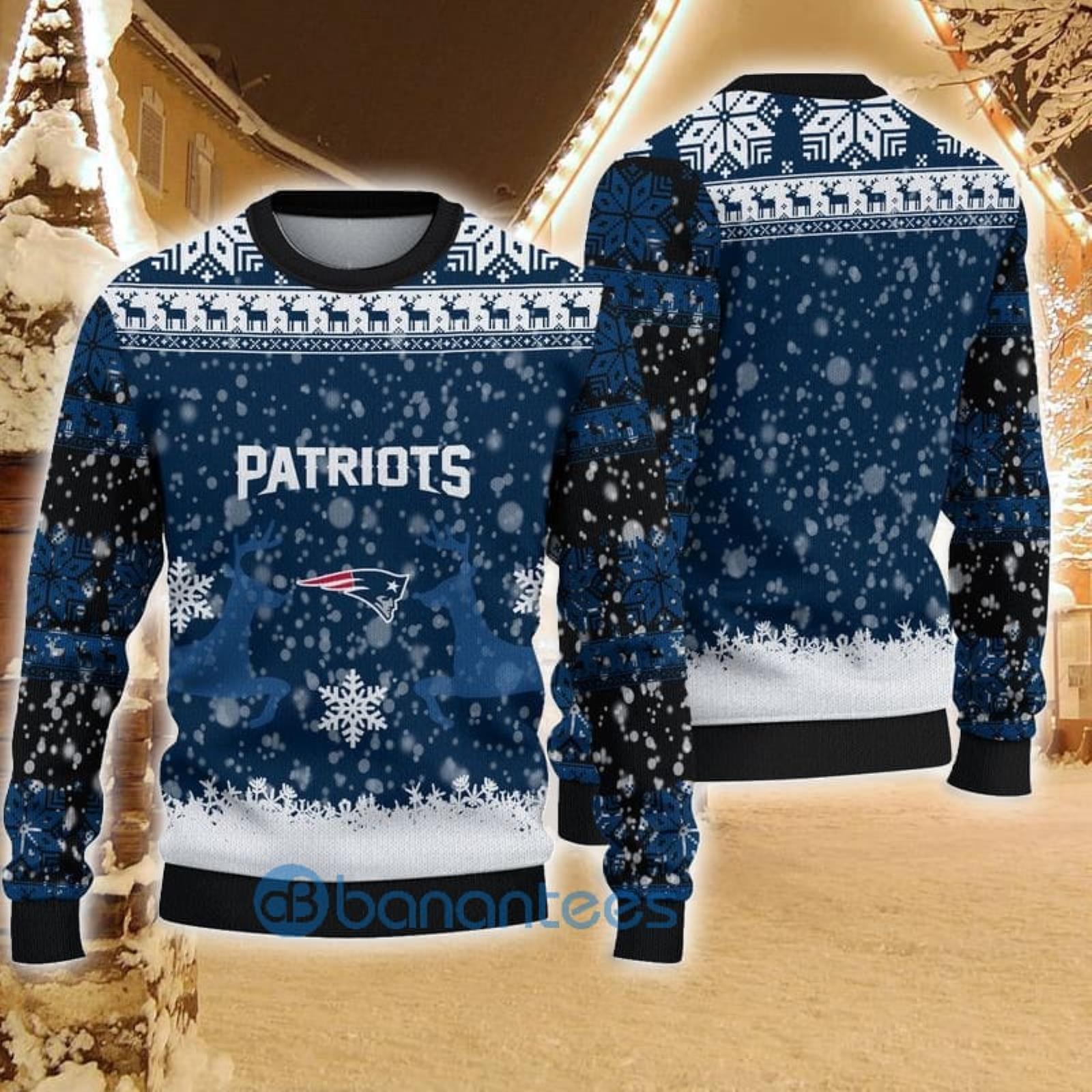 New England Patriots Ugly Christmas Sweater For Fans - Banantees