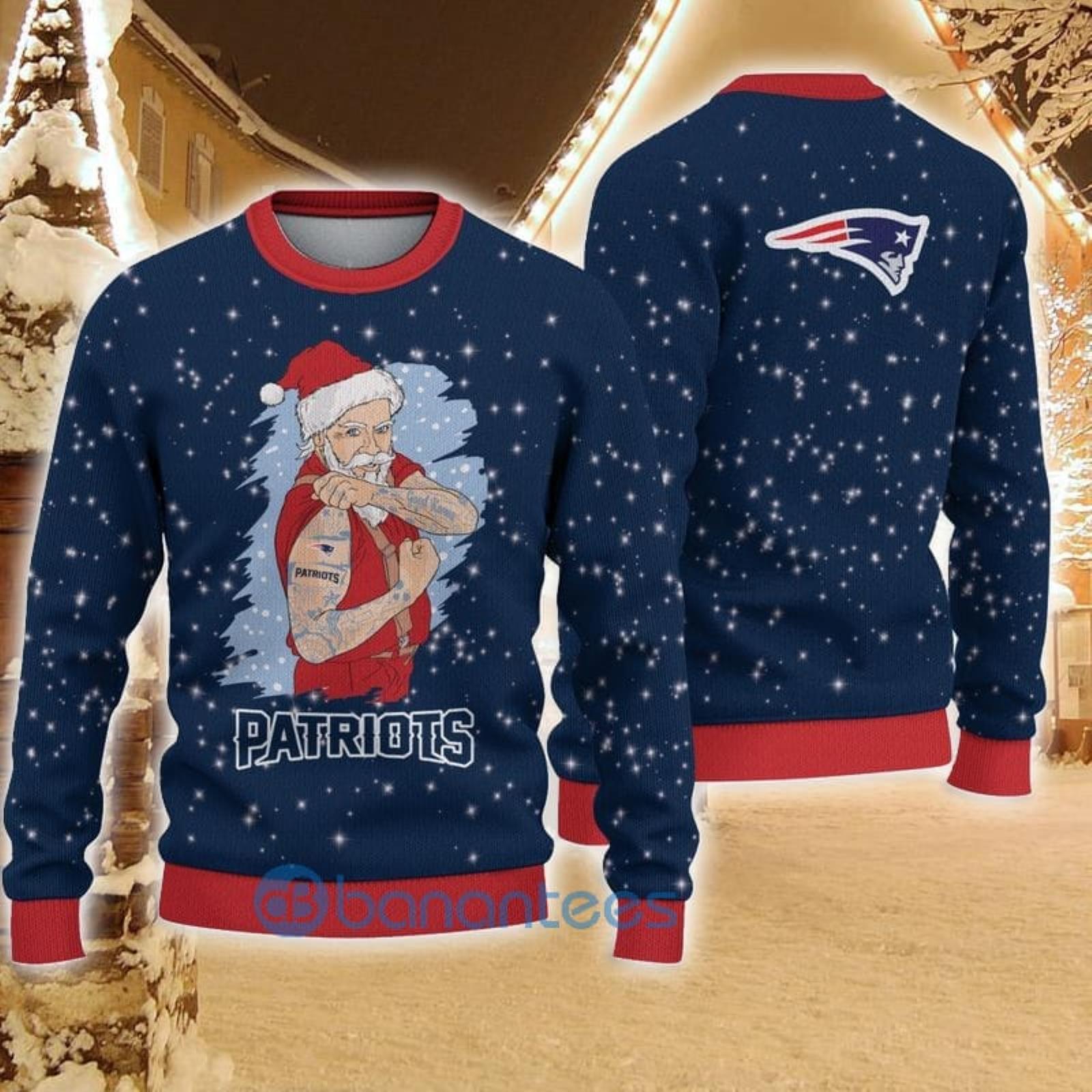 New England Patriots Christmas Santa Claus Ugly Christmas Sweater