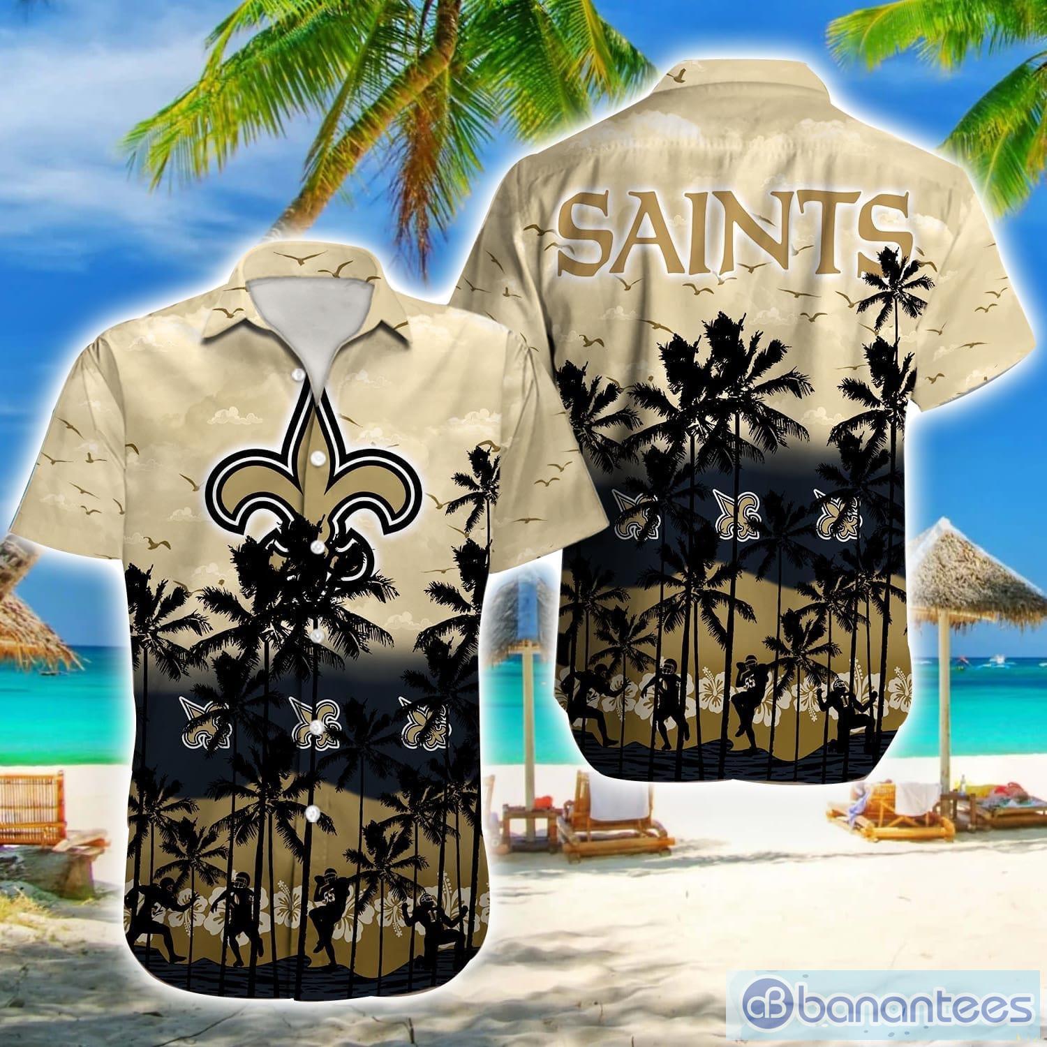 New Orleans Saints NFL Team Tropical All Over Print Hawaiian Shirt