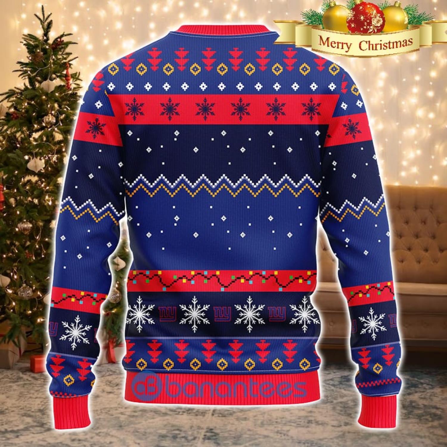 New York Giants NFL Team HoHoHo Mickey Funny Men And Women Christmas Gift 3D Ugly Christmas Sweater Product Photo 2