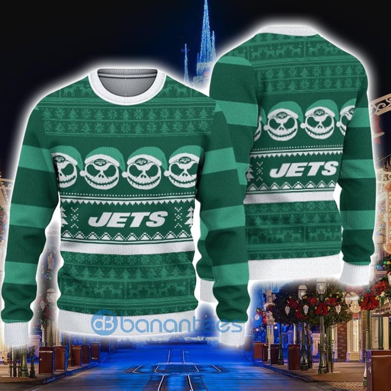 New York Jets Christmas Pattern Ugly Christmas Sweater Christmas Gift -  Banantees