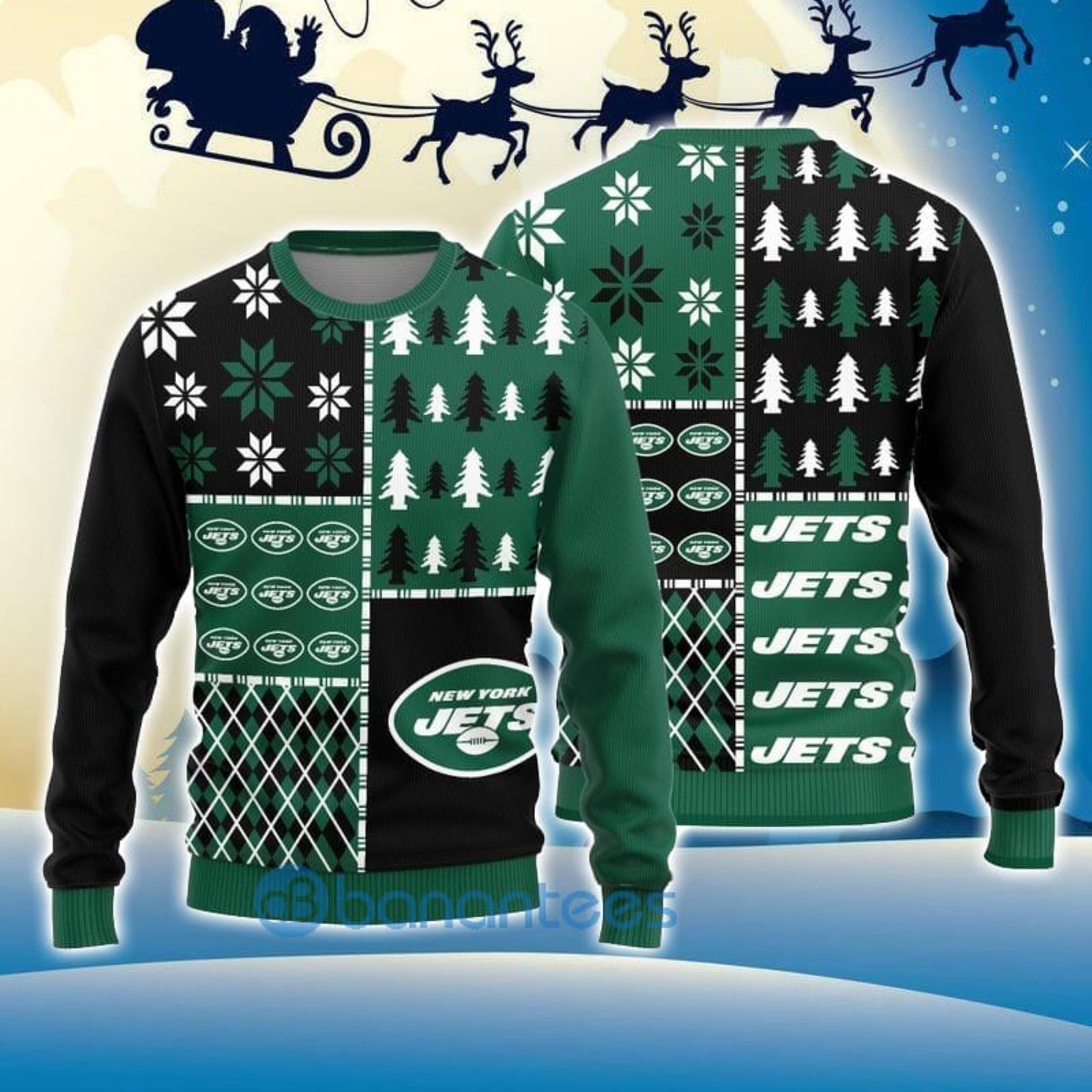 New York Jets Christmas Pattern Ugly Christmas Sweater Christmas