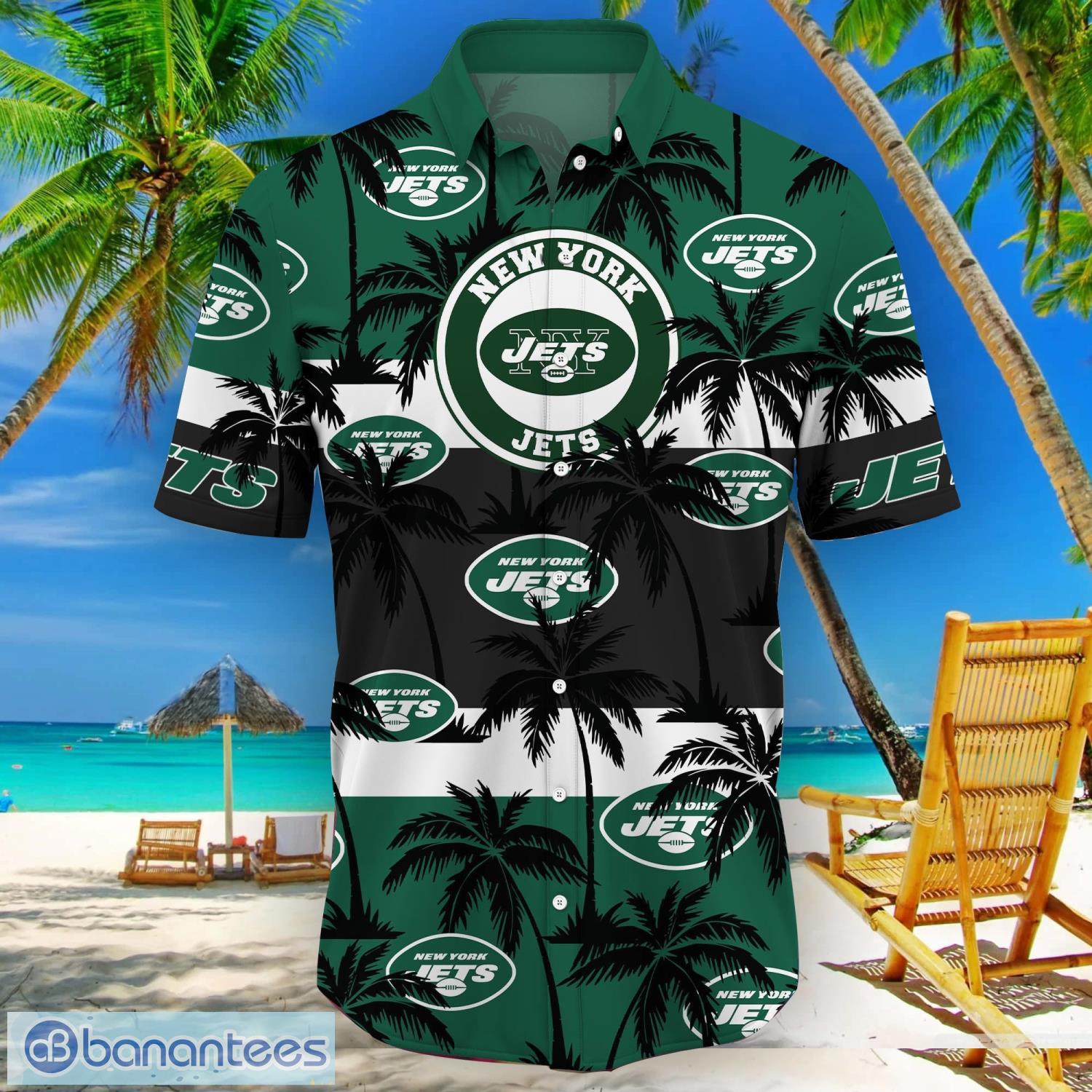 New York Jets Tropical Palm Tree Trending Summer Aloha Hawaiian