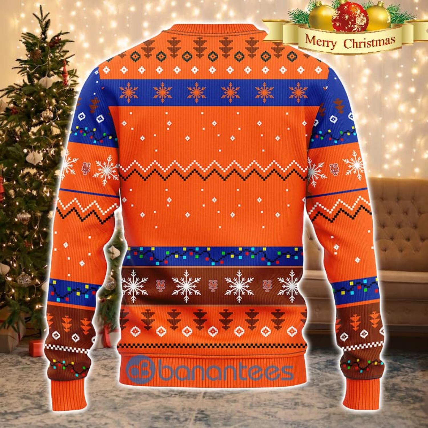 New York Mets MLB Team HoHoHo Mickey Funny Men And Women Christmas Gift 3D Ugly Christmas Sweater Product Photo 2