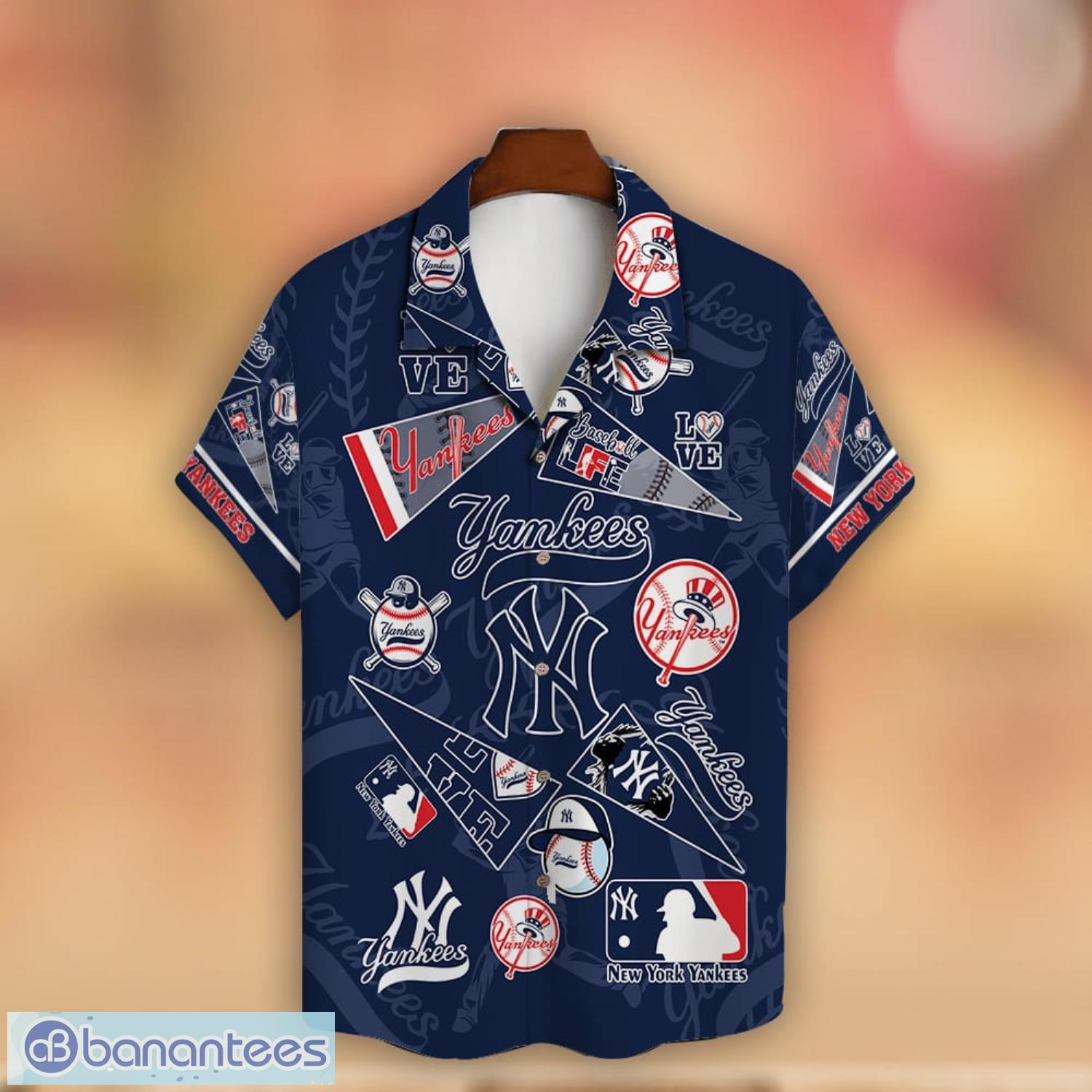 New York Yankees 3D Polo Shirt For Fans - Navy