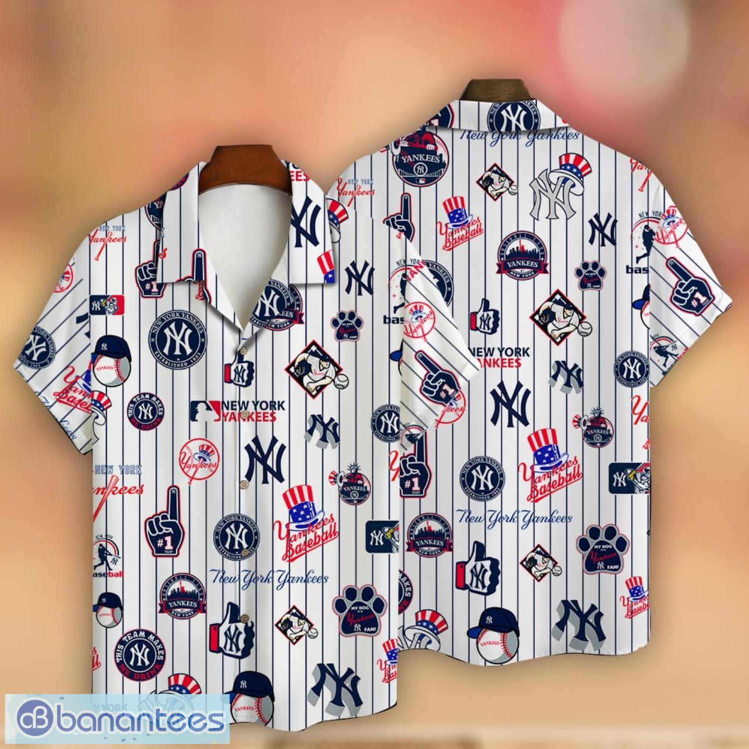 New York Yankees Logo Mlb Hawaiian Shirt Men Youth Yankees Aloha