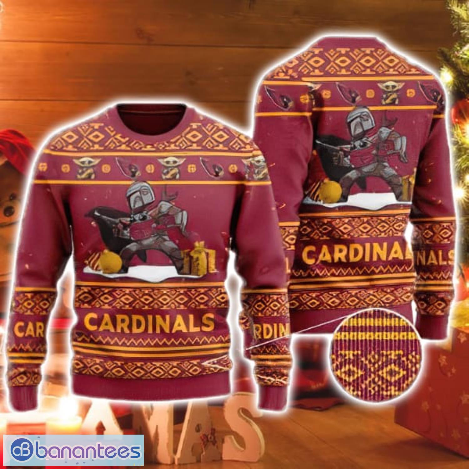 Arizona Cardinals Christmas Cool Reindeer 3D Ugly Christmas Sweater For  Fans - Banantees