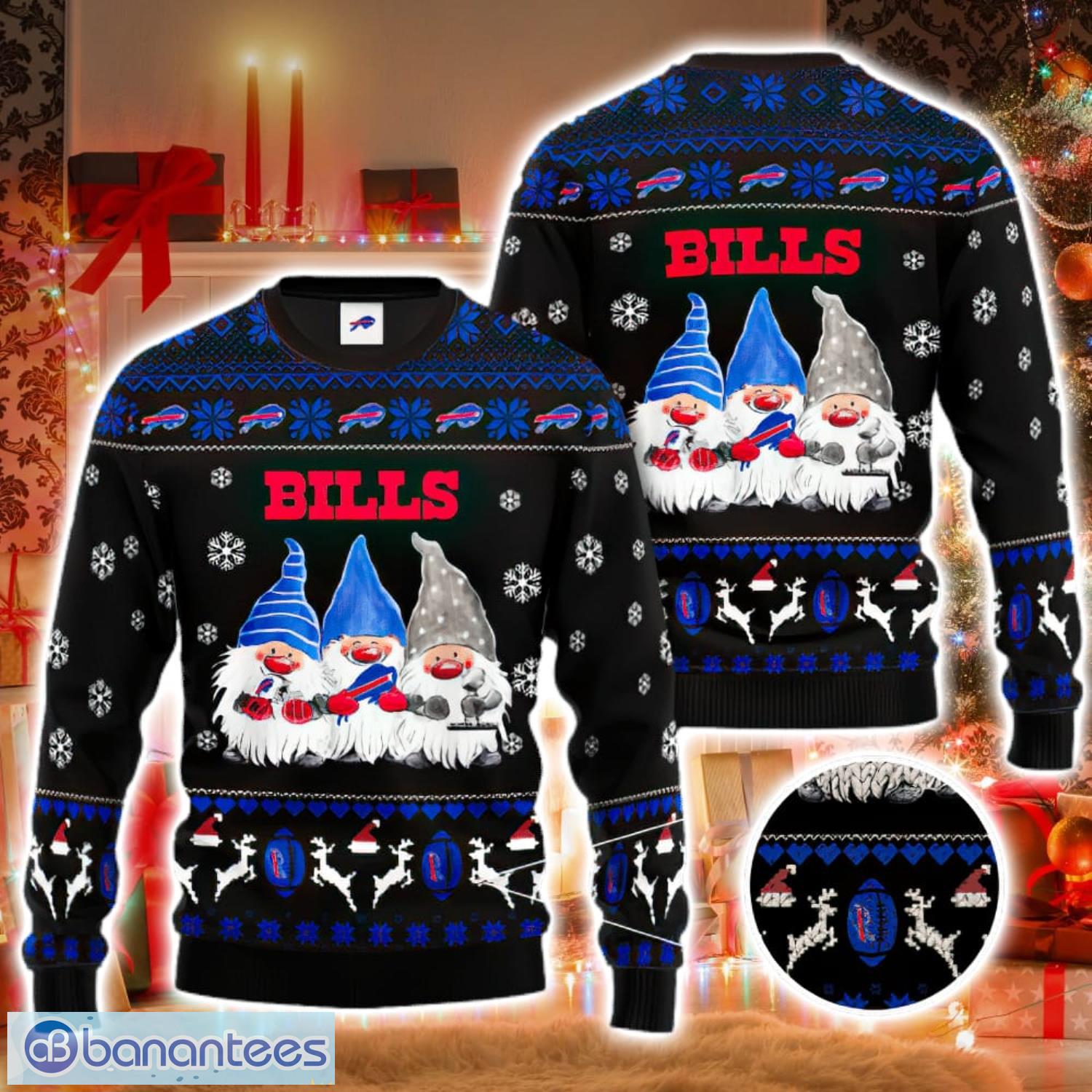 Buffalo Bills Funny Grinch Ugly Christmas Sweater - Banantees