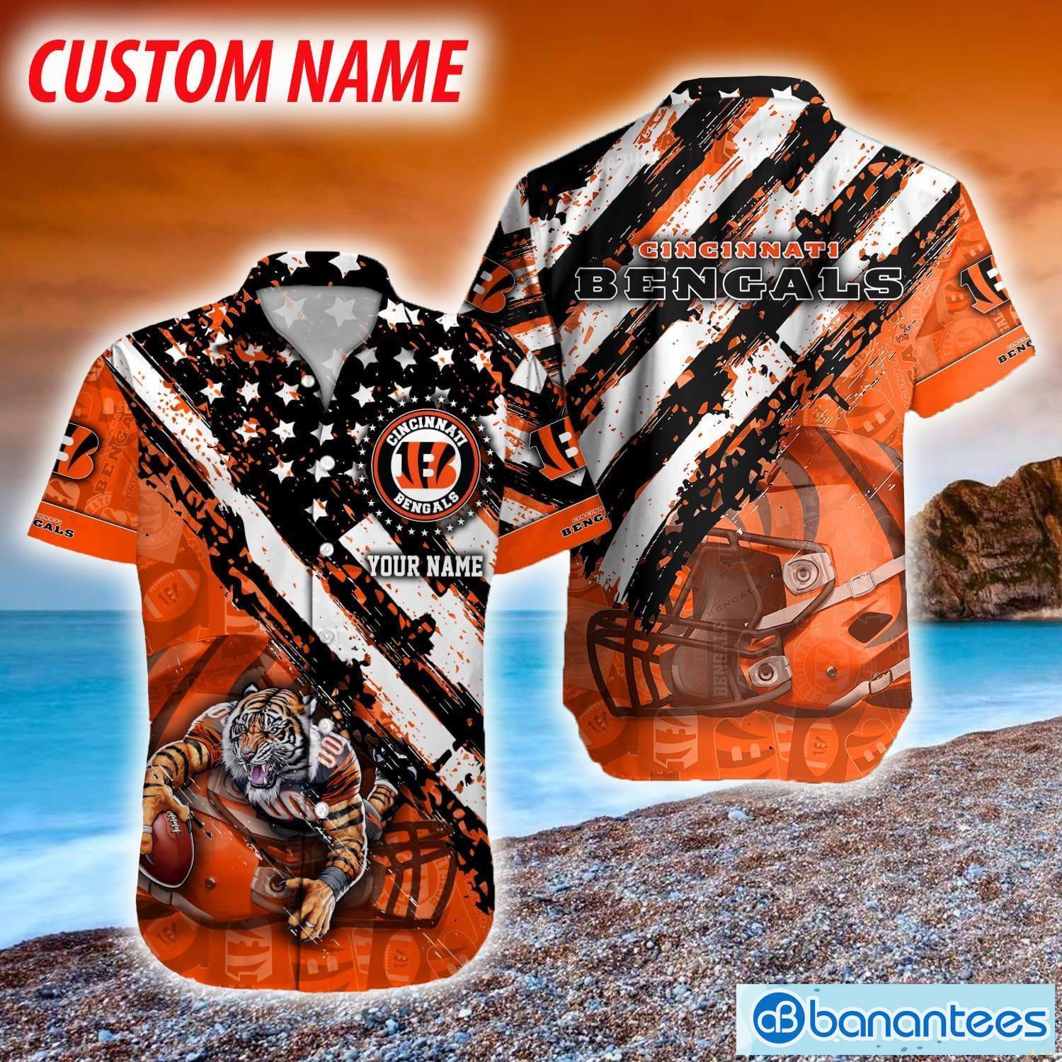 Personalized Name Cincinnati Bengals NFL Flower Pineapple Summer