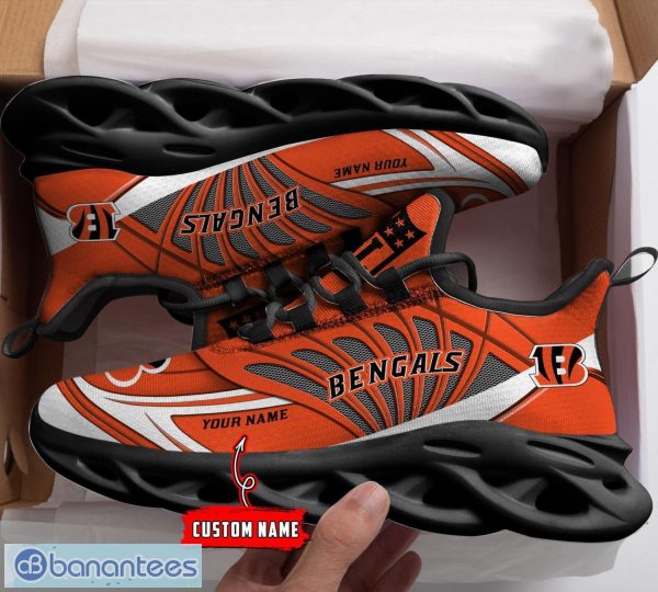 Cincinnati Bengals NFL Custom Name Angle Wings Max Soul Shoes For