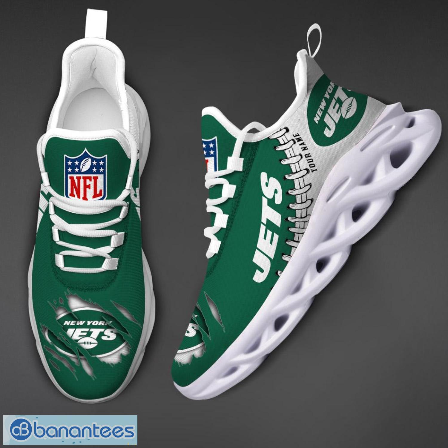 NFL Custom Name Shoes New York Jets 3D Max Soul Shoes Running Sneakers -  Banantees