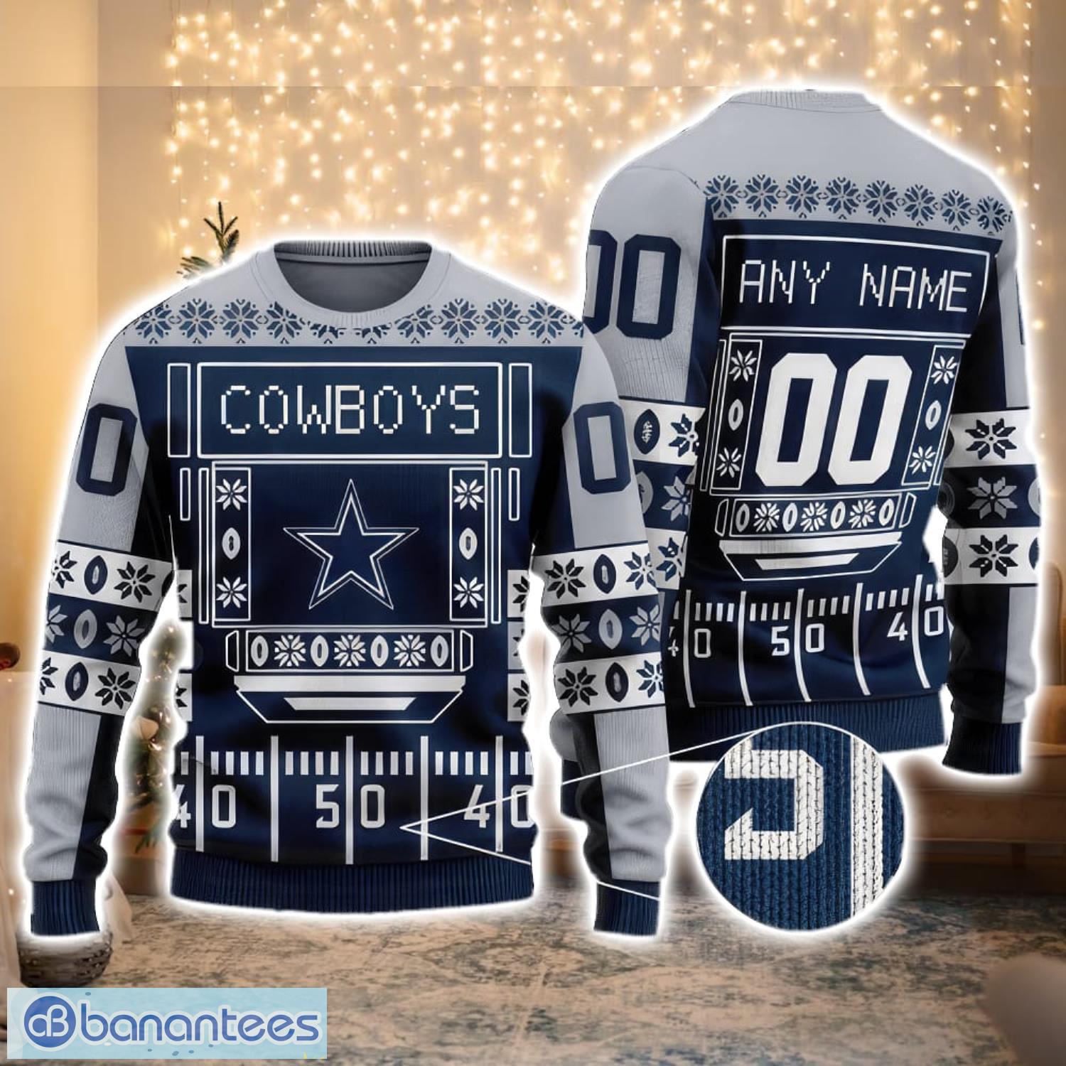 dallas cowboys light up ugly sweater
