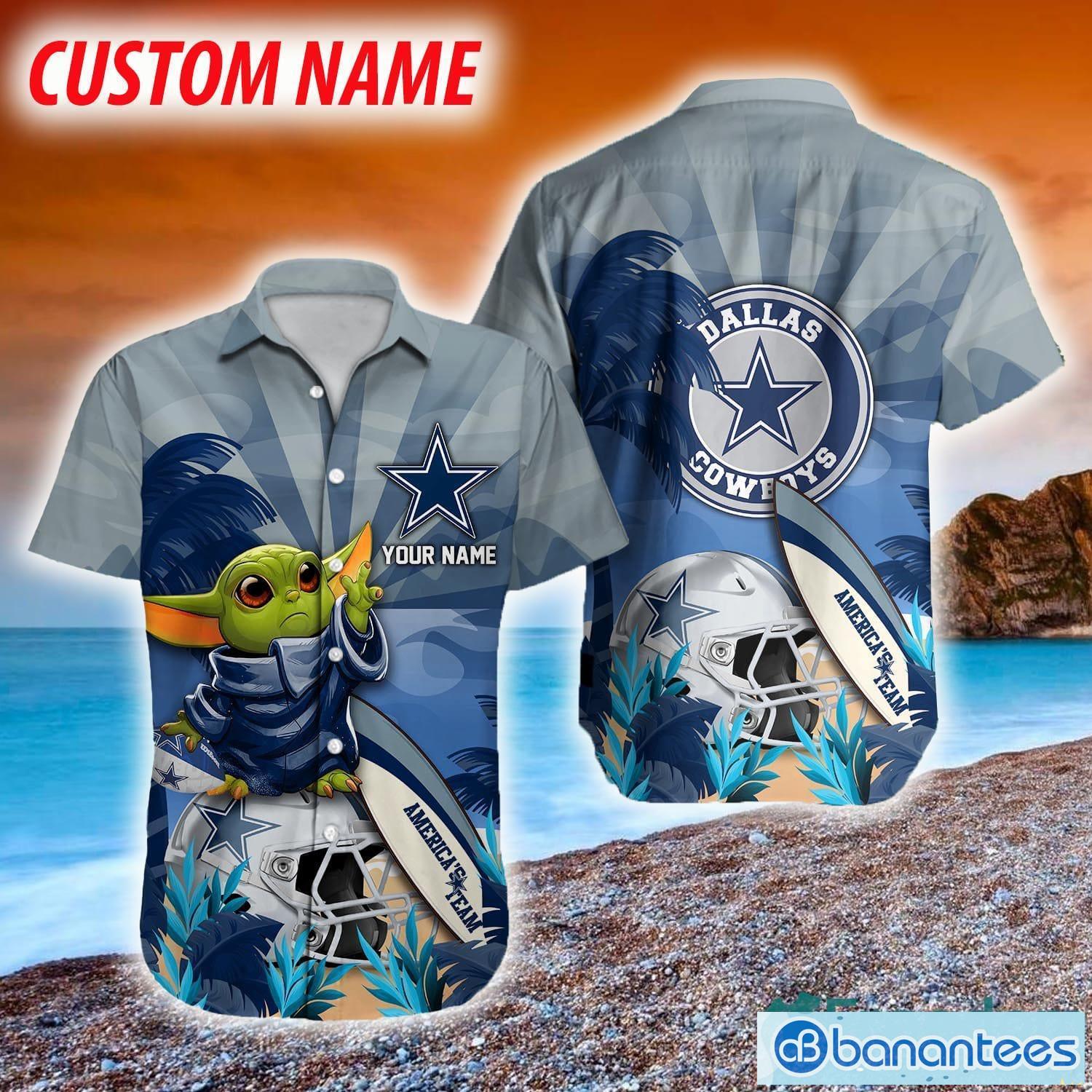 Dallas Cowboys Hawaiian Shirt NFL Football Custom Name Hawaiian