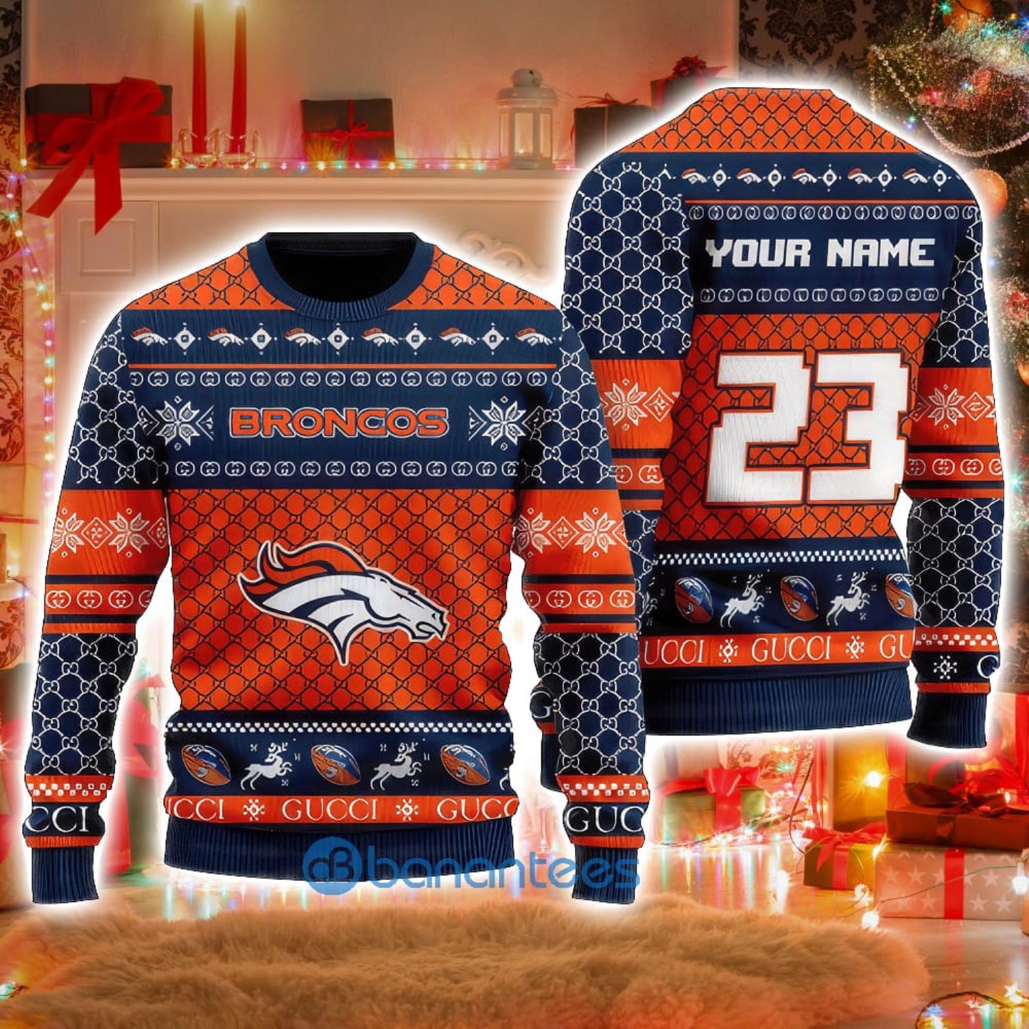 Denver Broncos Ugly Christmas Sweater For Fans - Banantees