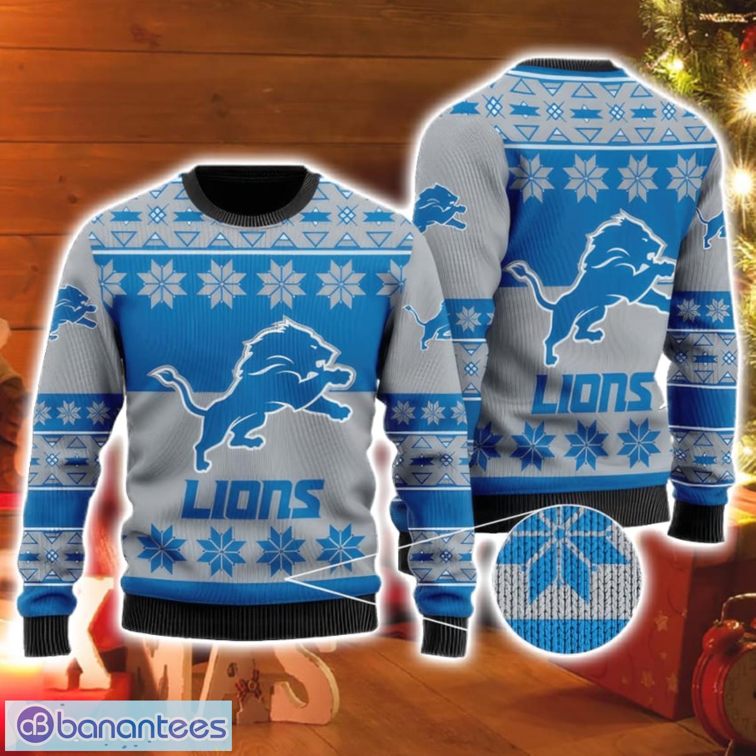 Detroit Lions 3D Printed Ugly Christmas Sweater