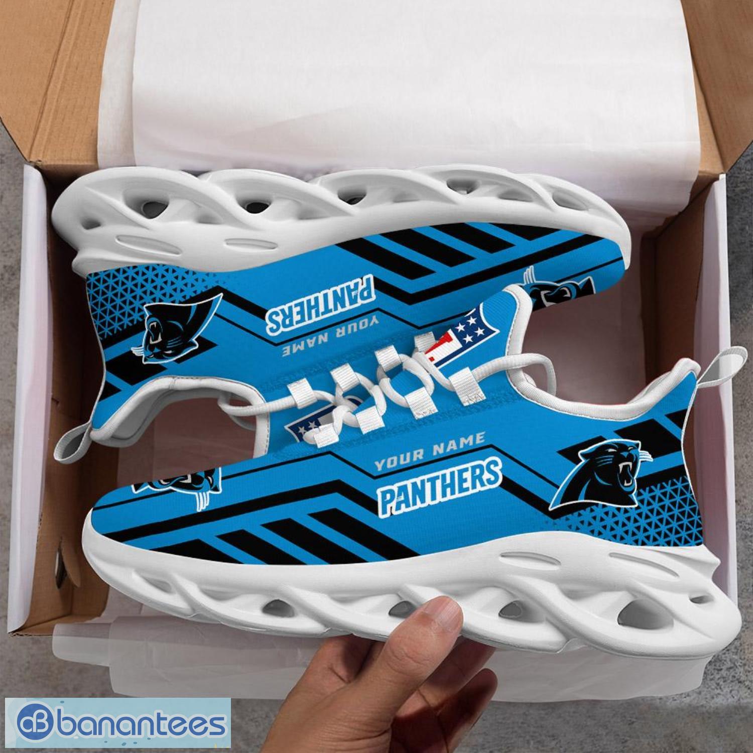 Nfl Fans Carolina Panthers Personalized Name Sneakers Max Soul Shoes -  Banantees