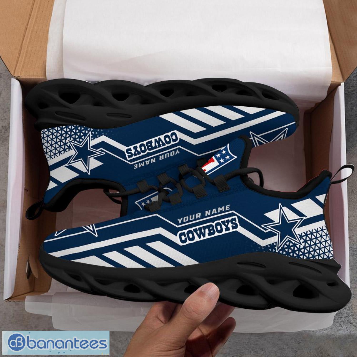 Dallas Cowboys Custom Name NFL Max Soul Shoes Gift For Fans Running Sneaker  - Banantees