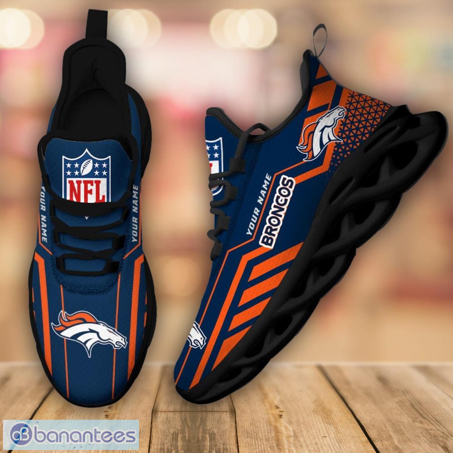 Denver Broncos NFL Running Sport Sneakers Max Soul Shoes For Men And Women  - Banantees