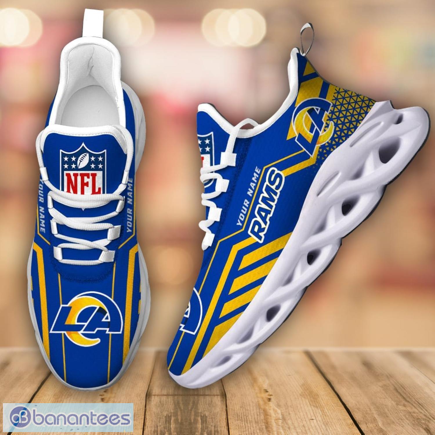 Los Angeles Rams NFL Custom Name Unique Max Soul Shoes Gift For