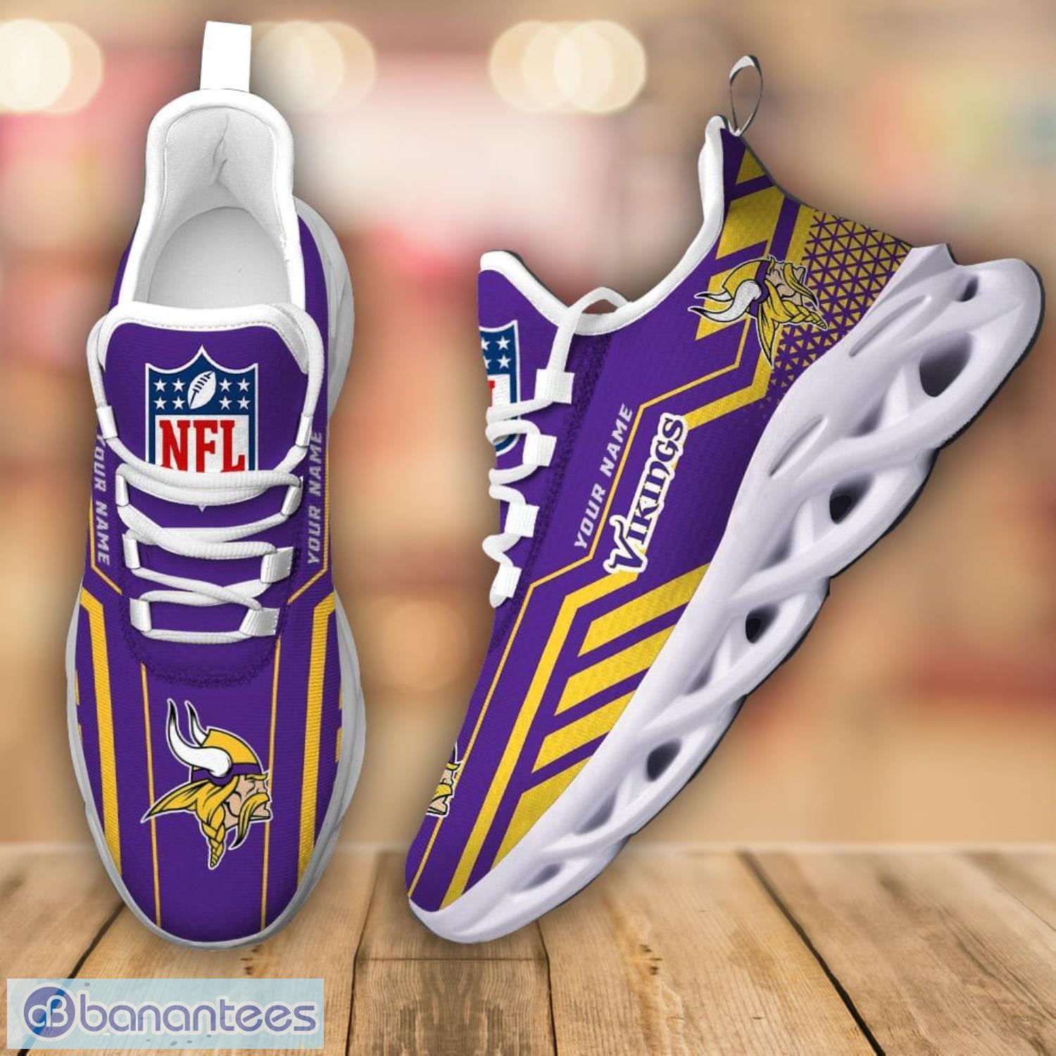 Minnesota Vikings NFL White Max Soul Shoes - Banantees