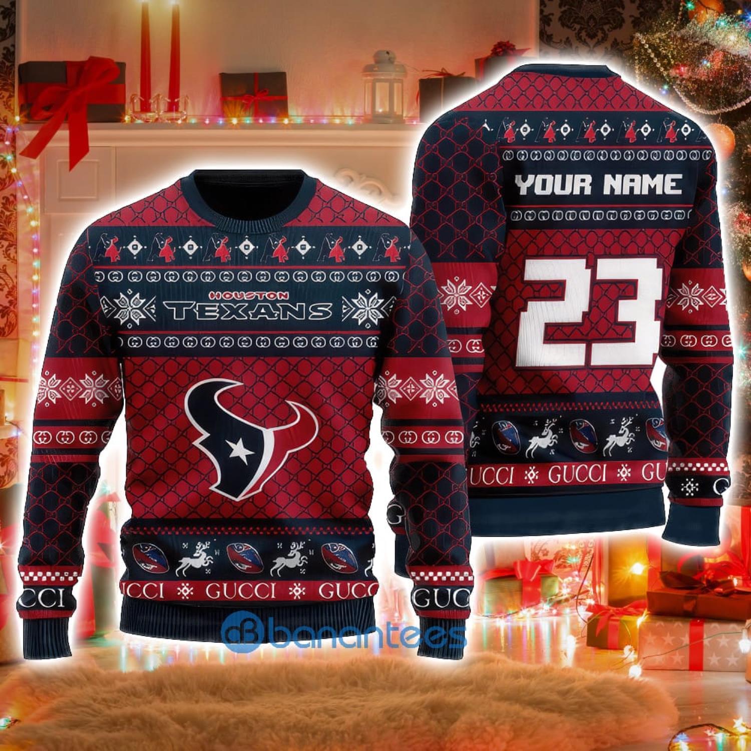 NFL Houston Texans Christmas All Over Print Special Ugly Sweater For Winter  - YesItCustom