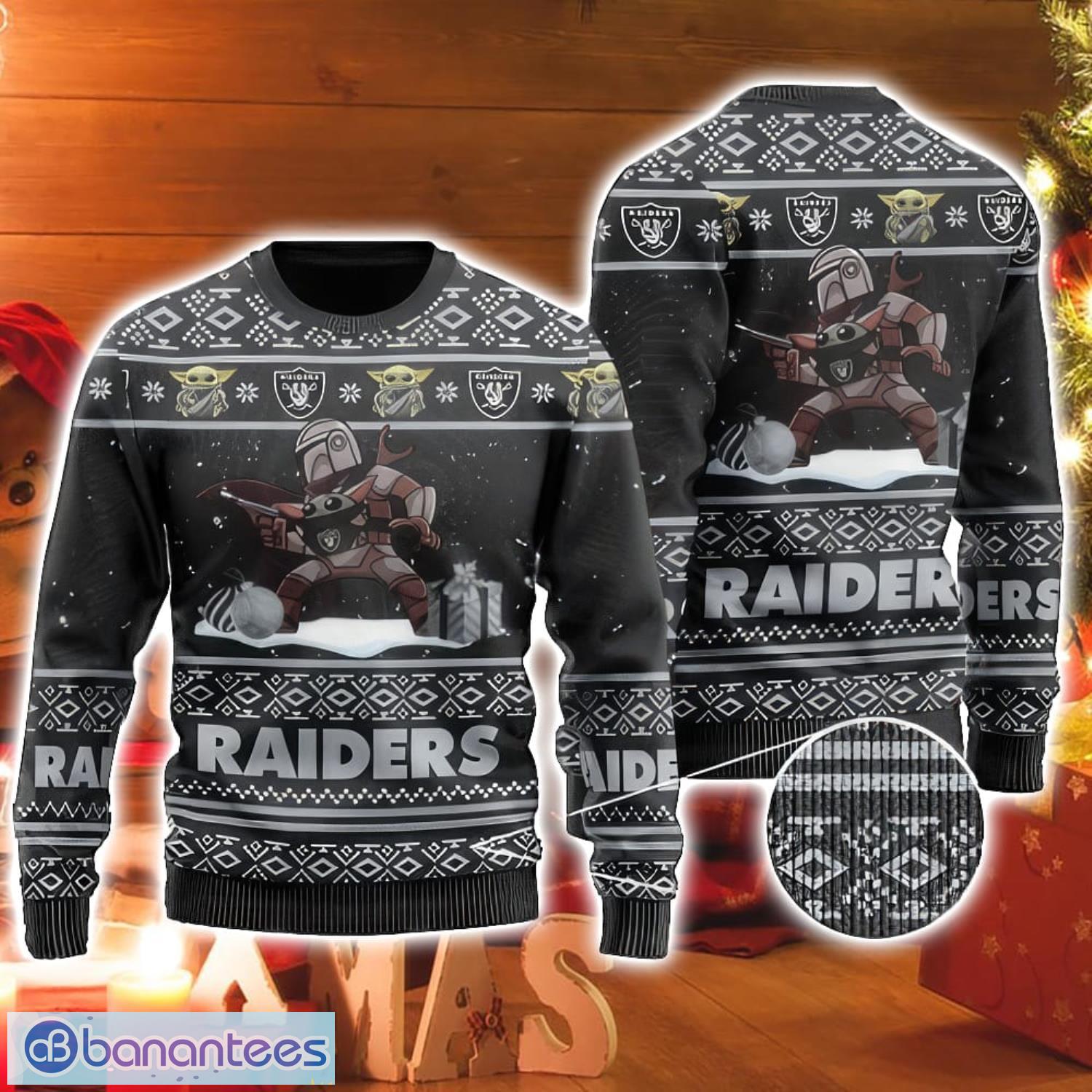 NFL Las Vegas Raiders Christmas Gift 3D Ugly Christmas Sweater For Men And  Women - Banantees