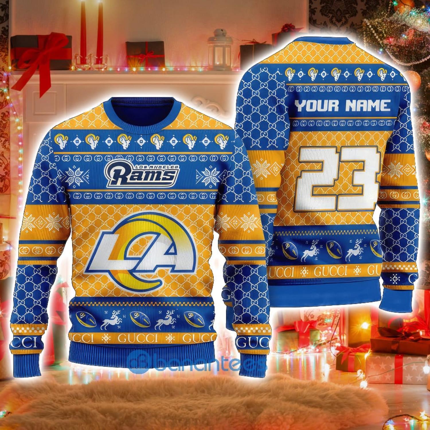 Los Angeles Rams NFL Yellow Blue New Ugly Christmas Sweater For Men And  Women Gift Fans - Banantees