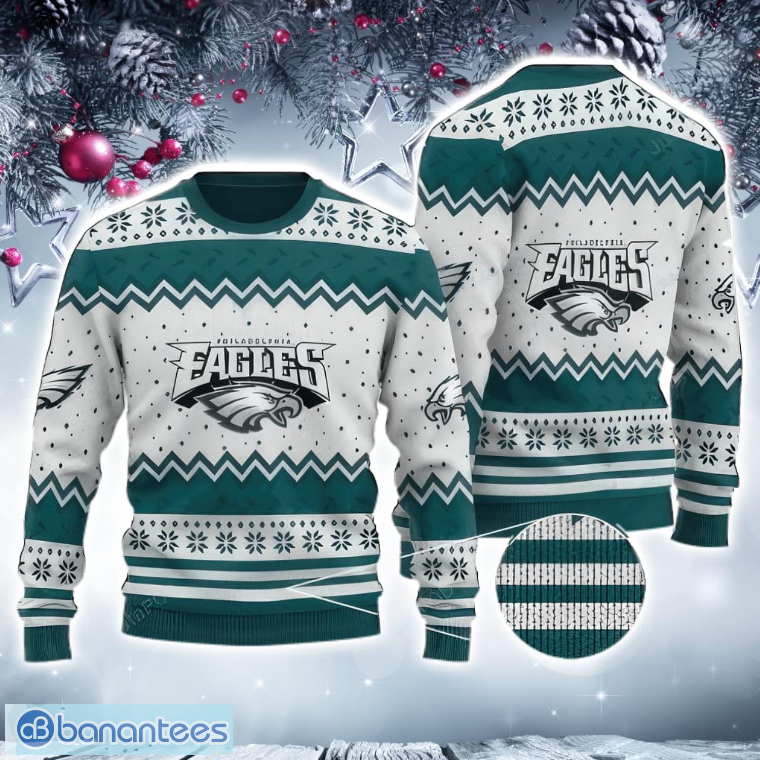 NFL Philadelphia Eagles 3D Ugly Christmas Sweater Christmas Gift For Sport  Fans Men And Women Gift - Banantees