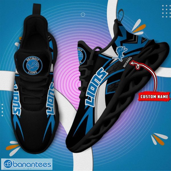 Detroit Lions NFL Custom Name Angle Wings Max Soul Shoes Trending