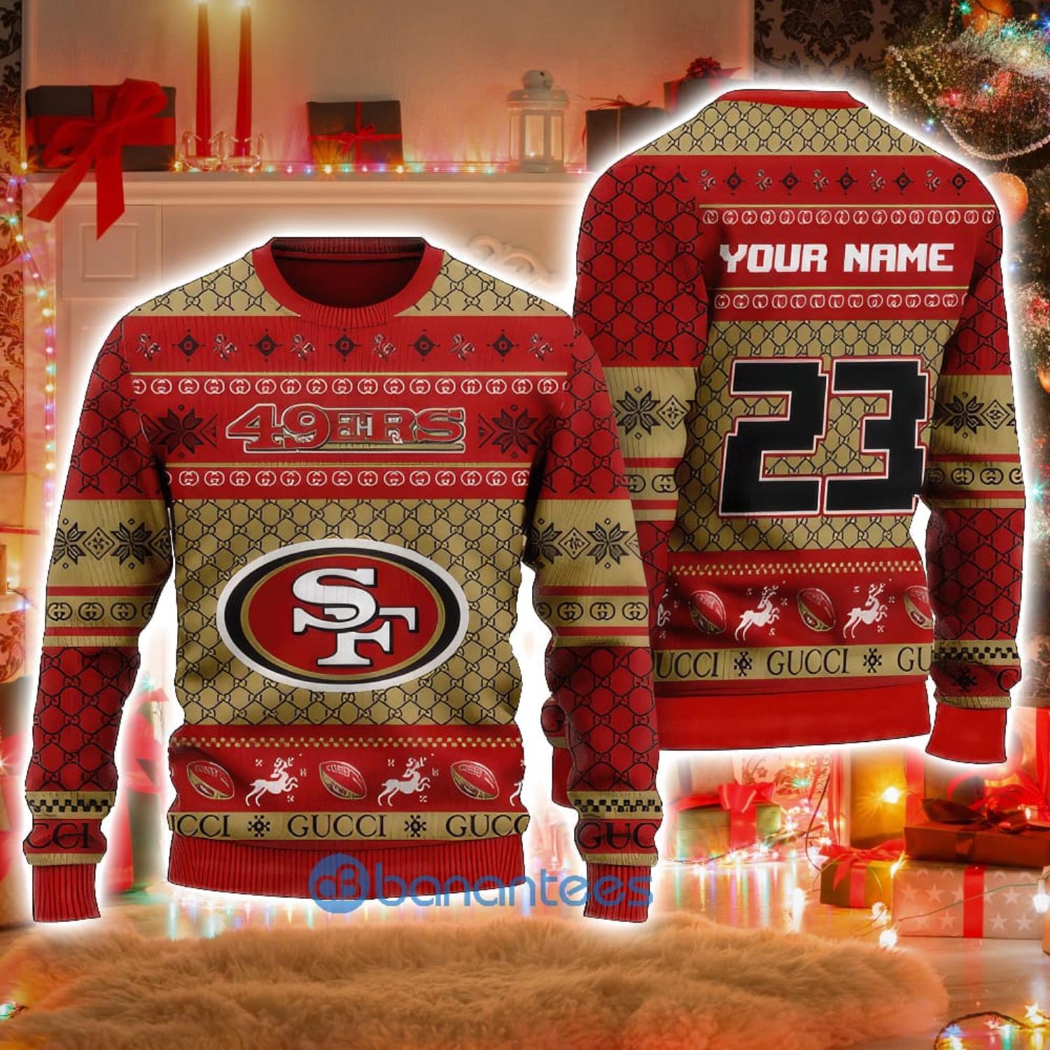 Merry Funny San Francisco 49ers Ugly Christmas Sweater - Banantees