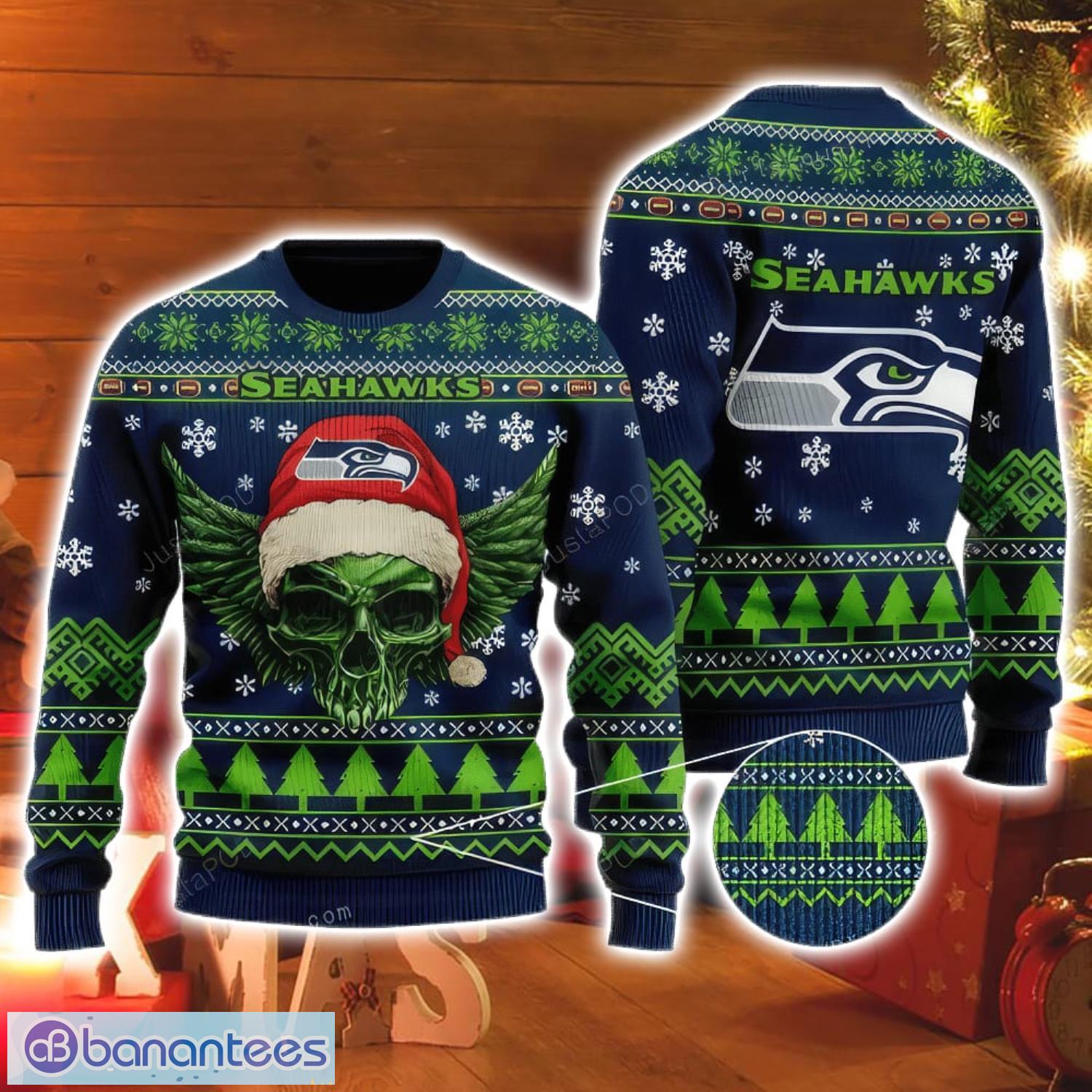 NFL Seattle Seahawks Christmas Gift 3D Ugly Christmas Sweater For Men And  Women - Banantees