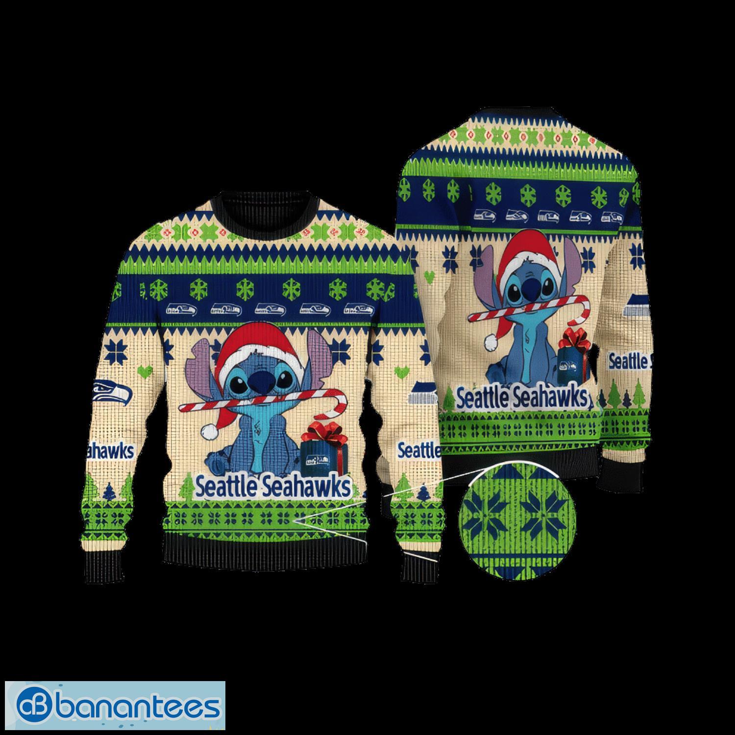 NFL Seattle Seahawks AOP Joy Ugly Christmas Sweater Green Custom