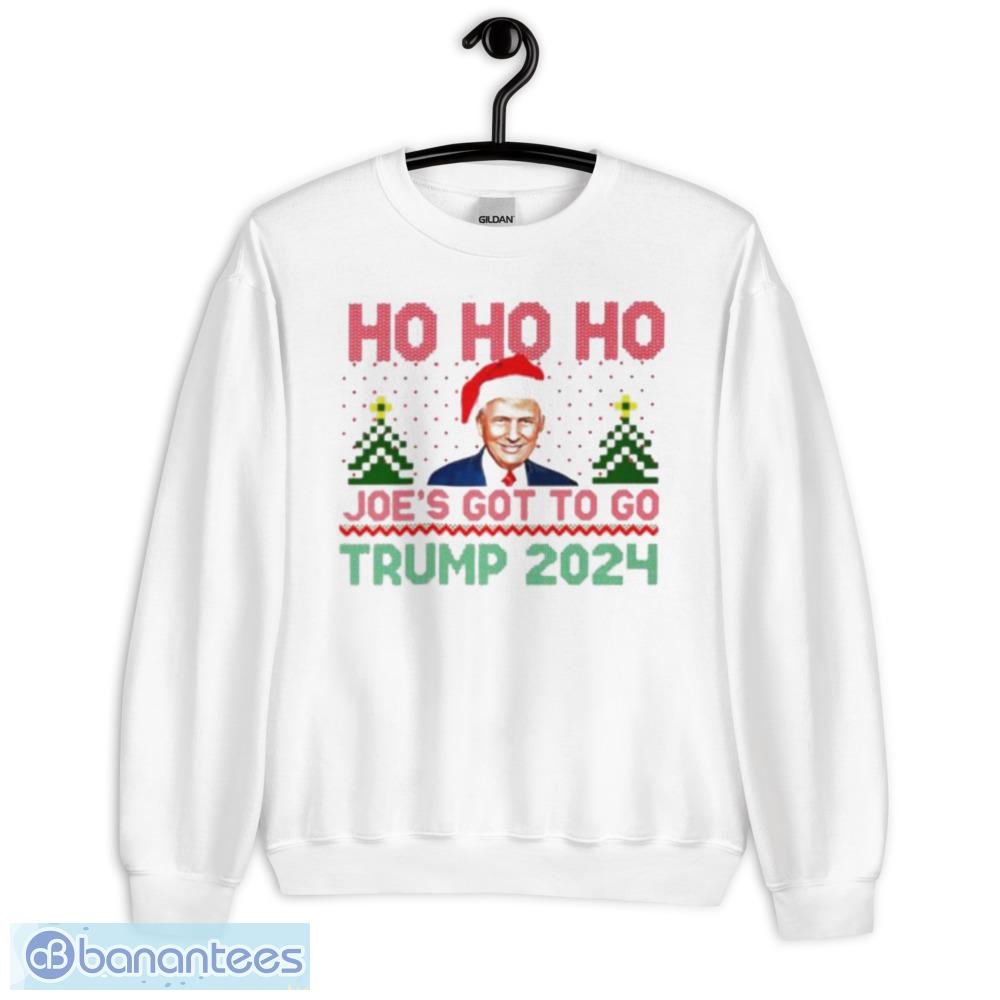 Official Ho Ho Ho Joes Gotta Go Trump 2024 Ugly Christmas T-Shirt, Sweatshirt, Hoodie - Unisex Heavy Blend Crewneck Sweatshirt