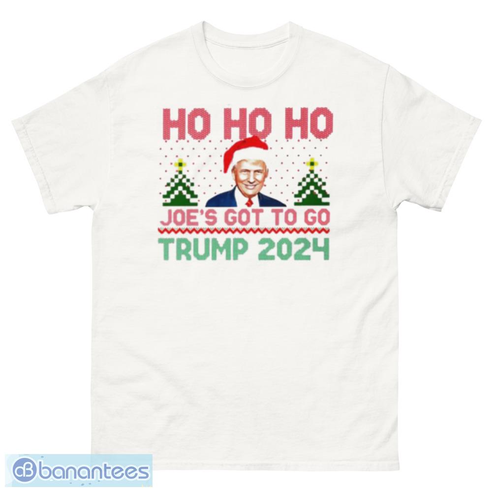 Official Ho Ho Ho Joe's Gotta Go Trump 2024 Ugly Christmas T-Shirt, Sweatshirt, Hoodie - 500 Men’s Classic Tee Gildan