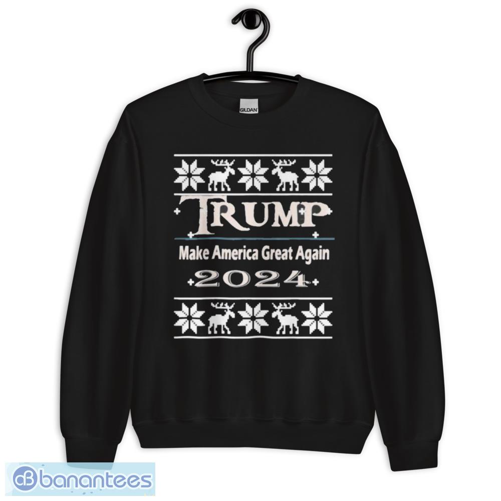 official trump 2024 make christmas and america great again ugly christmas shirt 2 image Official Trump 2024 Make Christmas And America Great Again Ugly Christmas Shirt - Unisex Crewneck Sweatshirt
