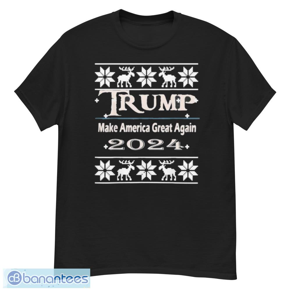 Official Trump 2024 Make Christmas And America Great Again Ugly Christmas Shirt - G500 Men’s Classic T-Shirt