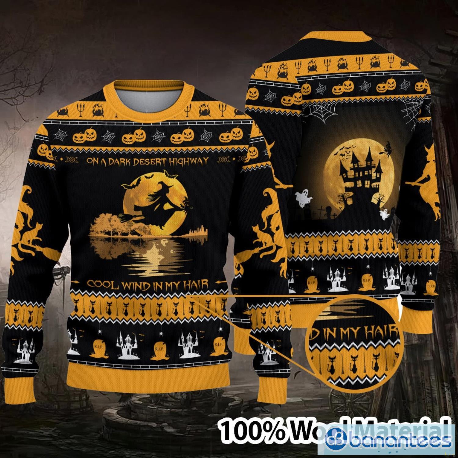 On A Dark Desert Highway Cool Wind In My Hair Sweater Xmas Christmas Gift Vacation Product Photo 1