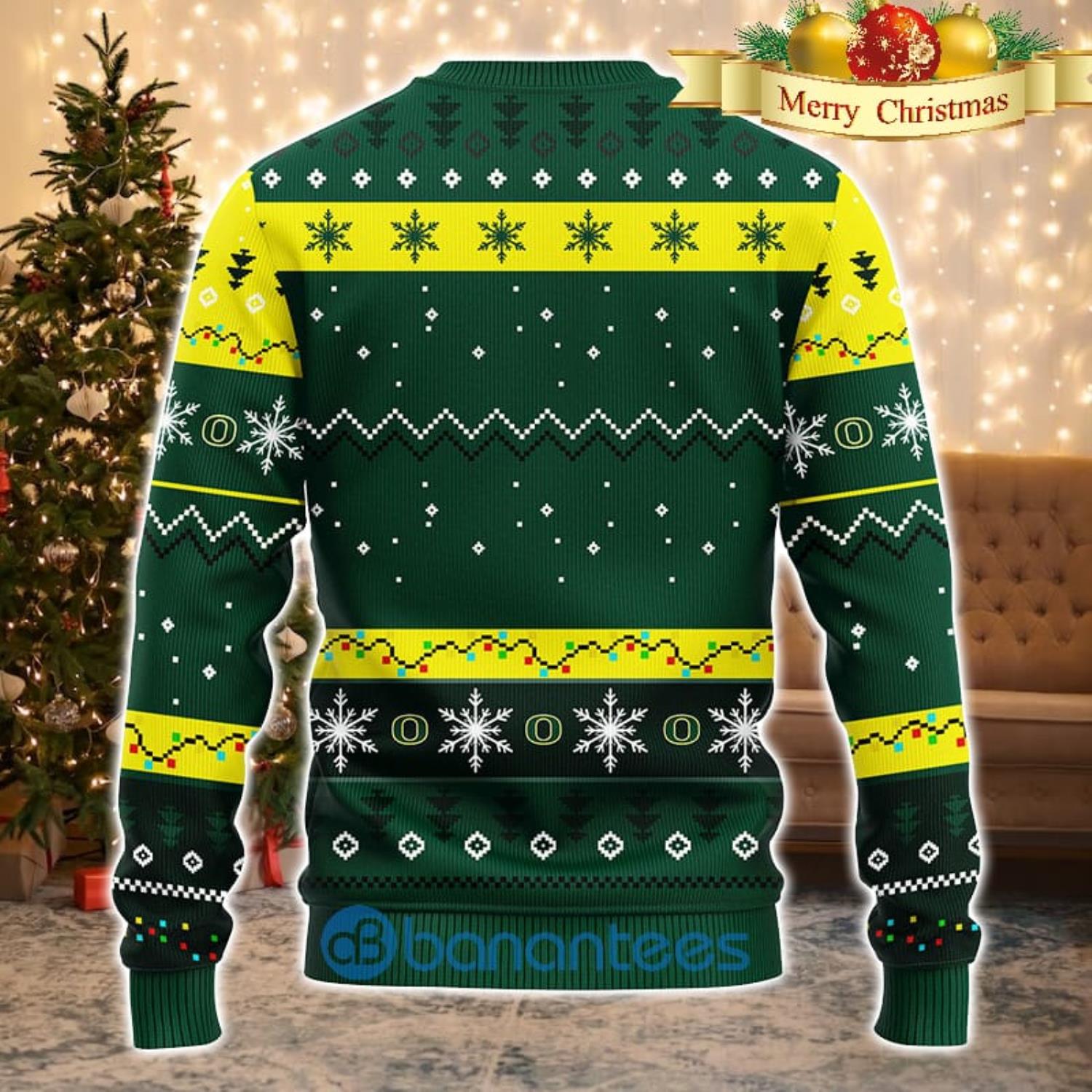 Oregon Ducks NCAA Team HoHoHo Mickey Funny Men And Women Christmas Gift 3D Ugly Christmas Sweater Product Photo 2