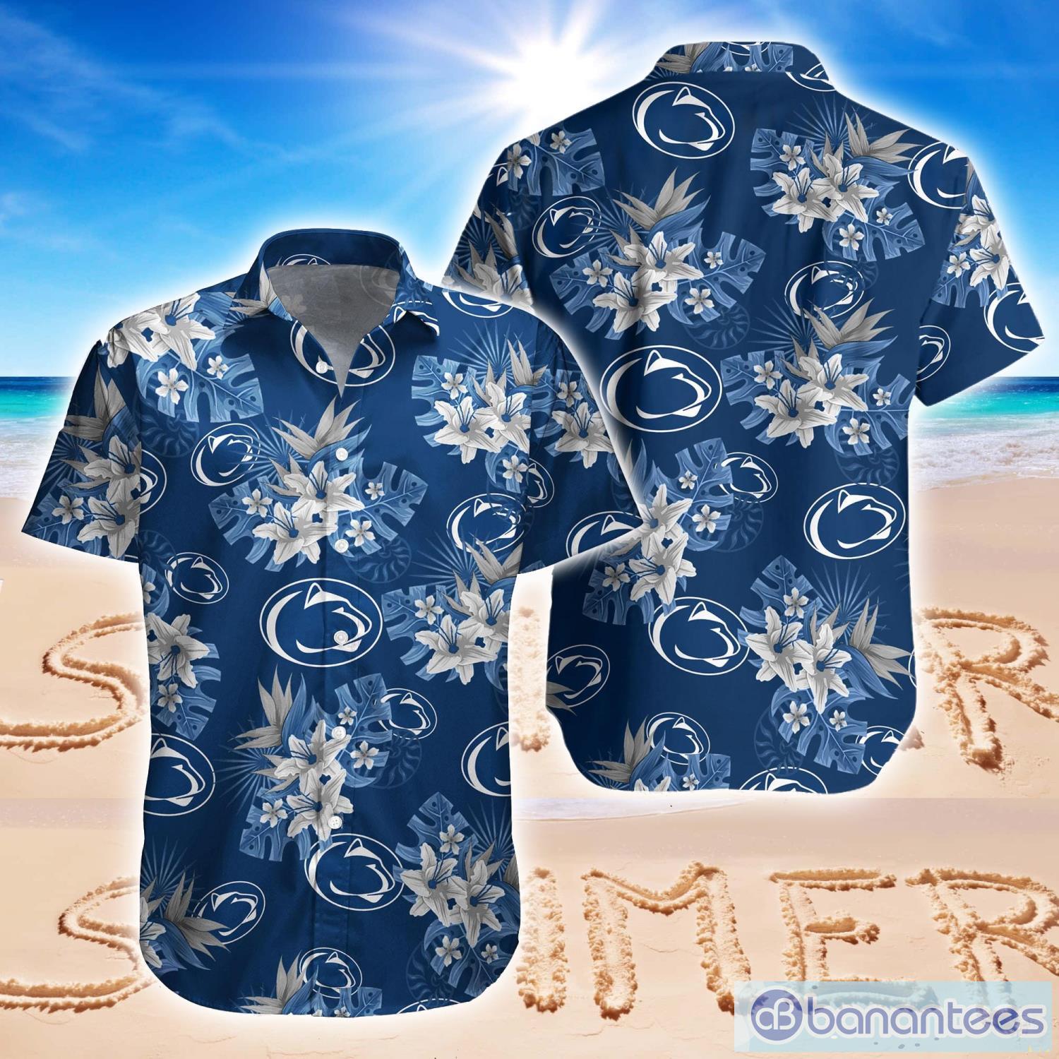 Penn State Nittany Lions Floral Tropical Hawaiian Shirt