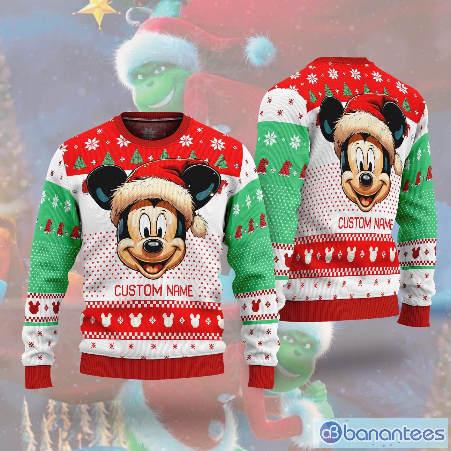 Mickey Santa Personalized Disney Cartoon Lover Christmas Gift Ugly