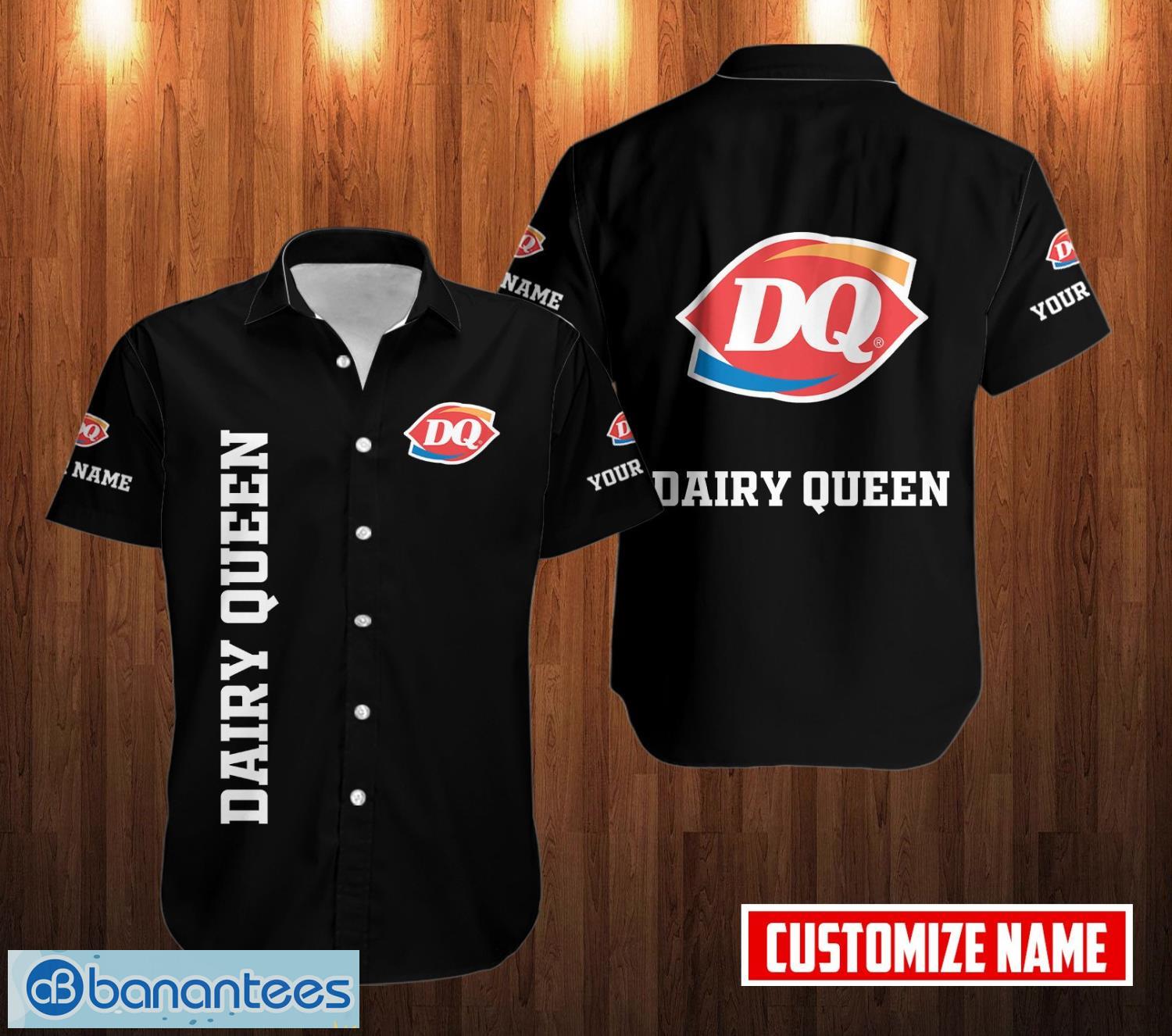 Custom Name Dairy Queen Logo Trademark 3D Hawaiian Shirt For Men